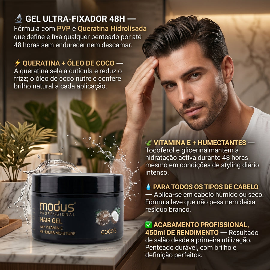 Modus Gel de Cabelo Fixação Ultra Forte 450ml