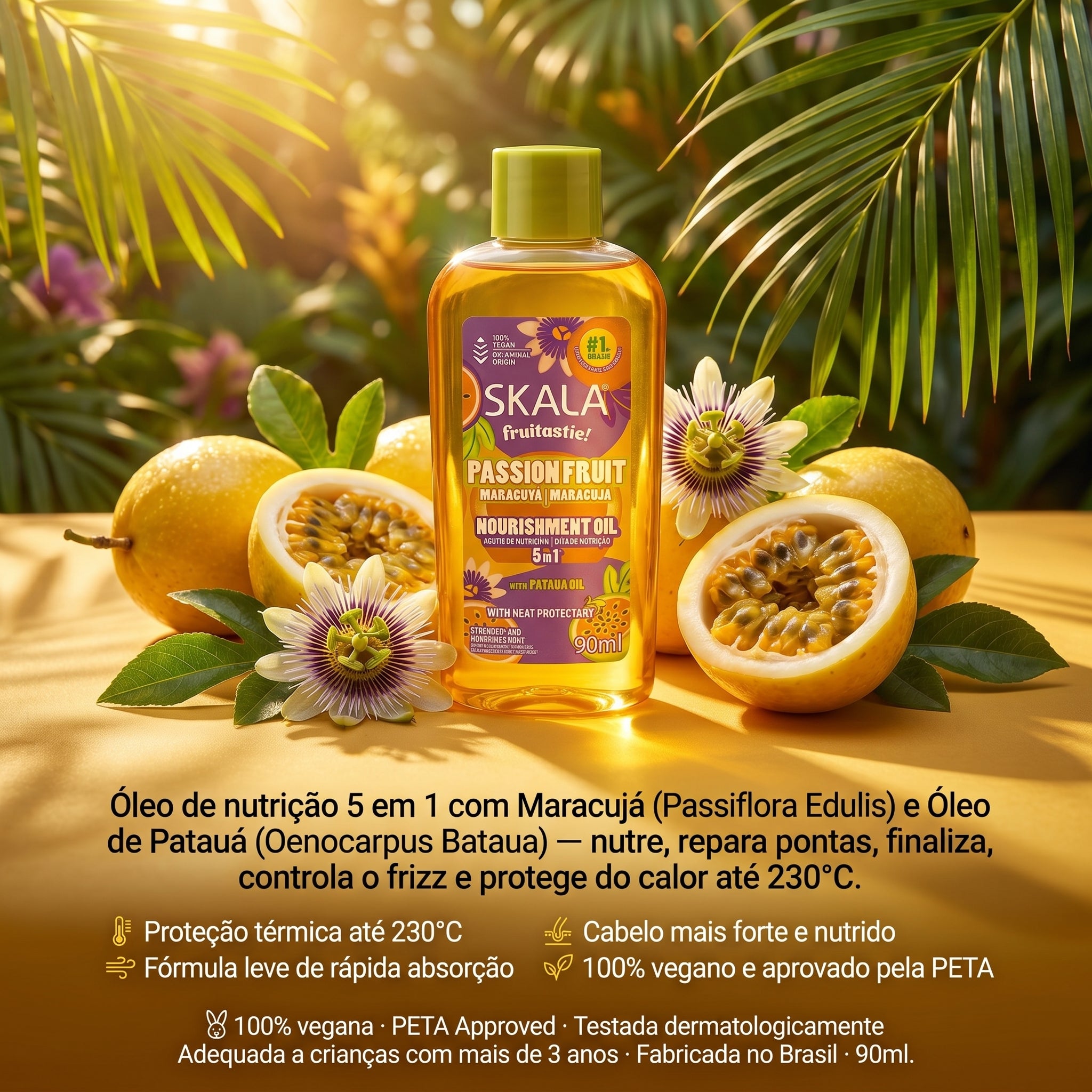 Skala Fruitastic Maracujá Óleo de Nutrição 5 em 1 90ml