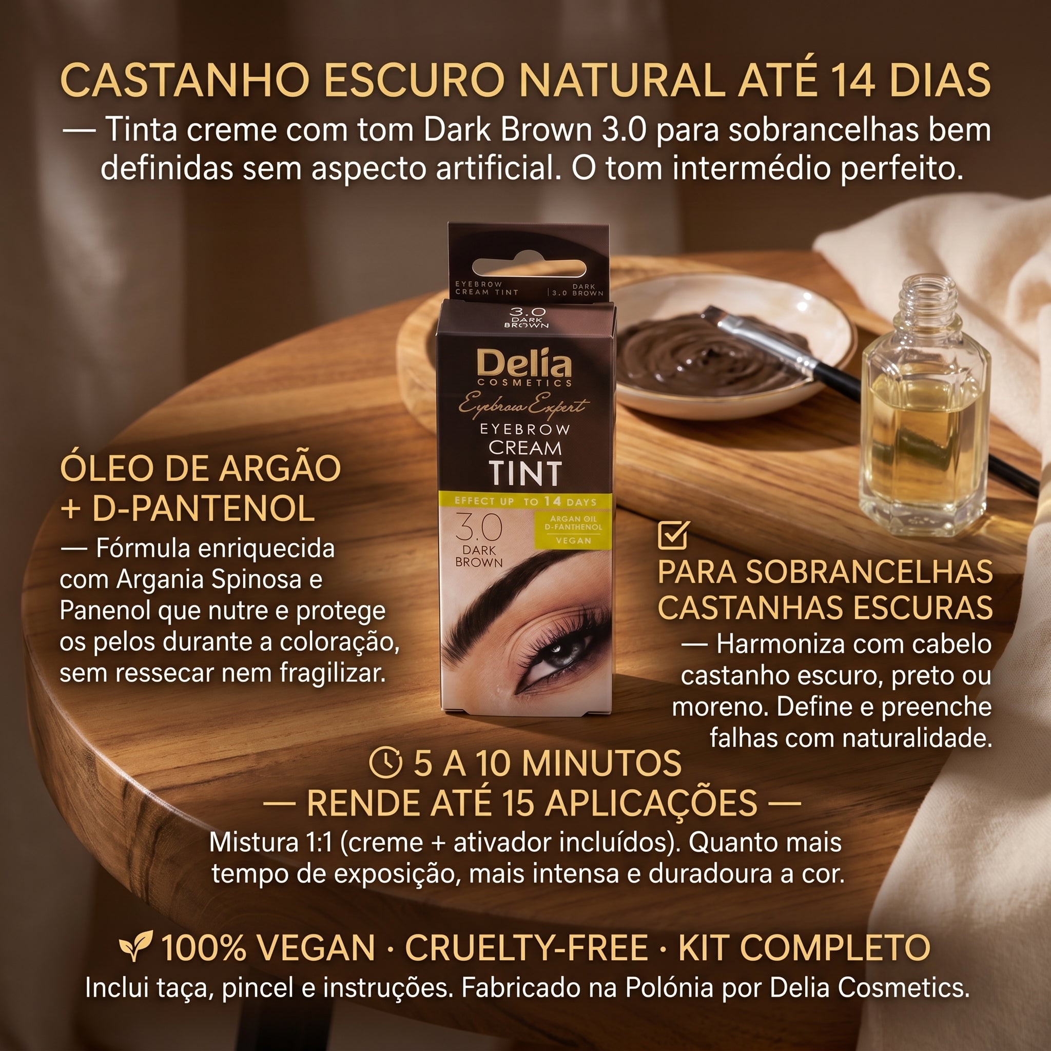 Delia Eyebrow Expert Tinta Sobrancelhas Dark Brown 3.0 15ml