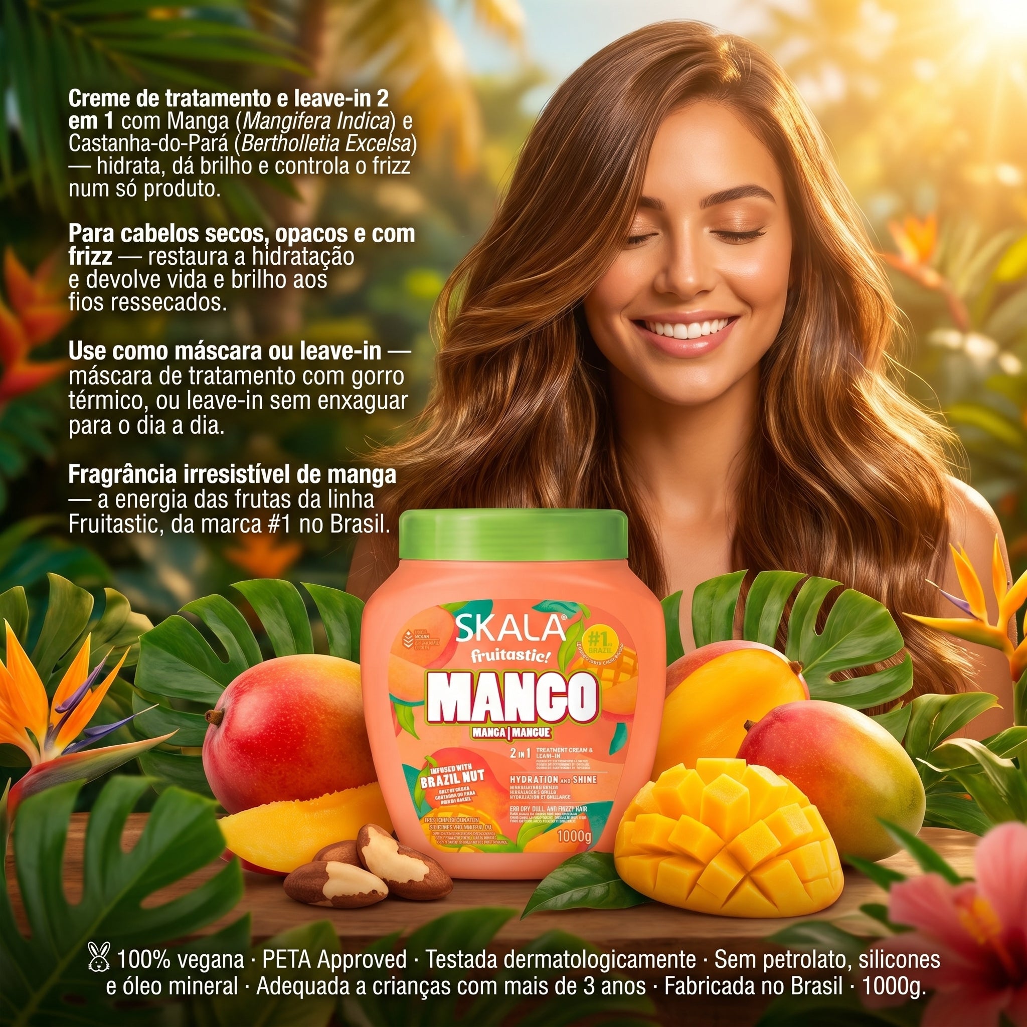 Skala Fruitastic Manga Creme de Tratamento & Leave-in 1000g