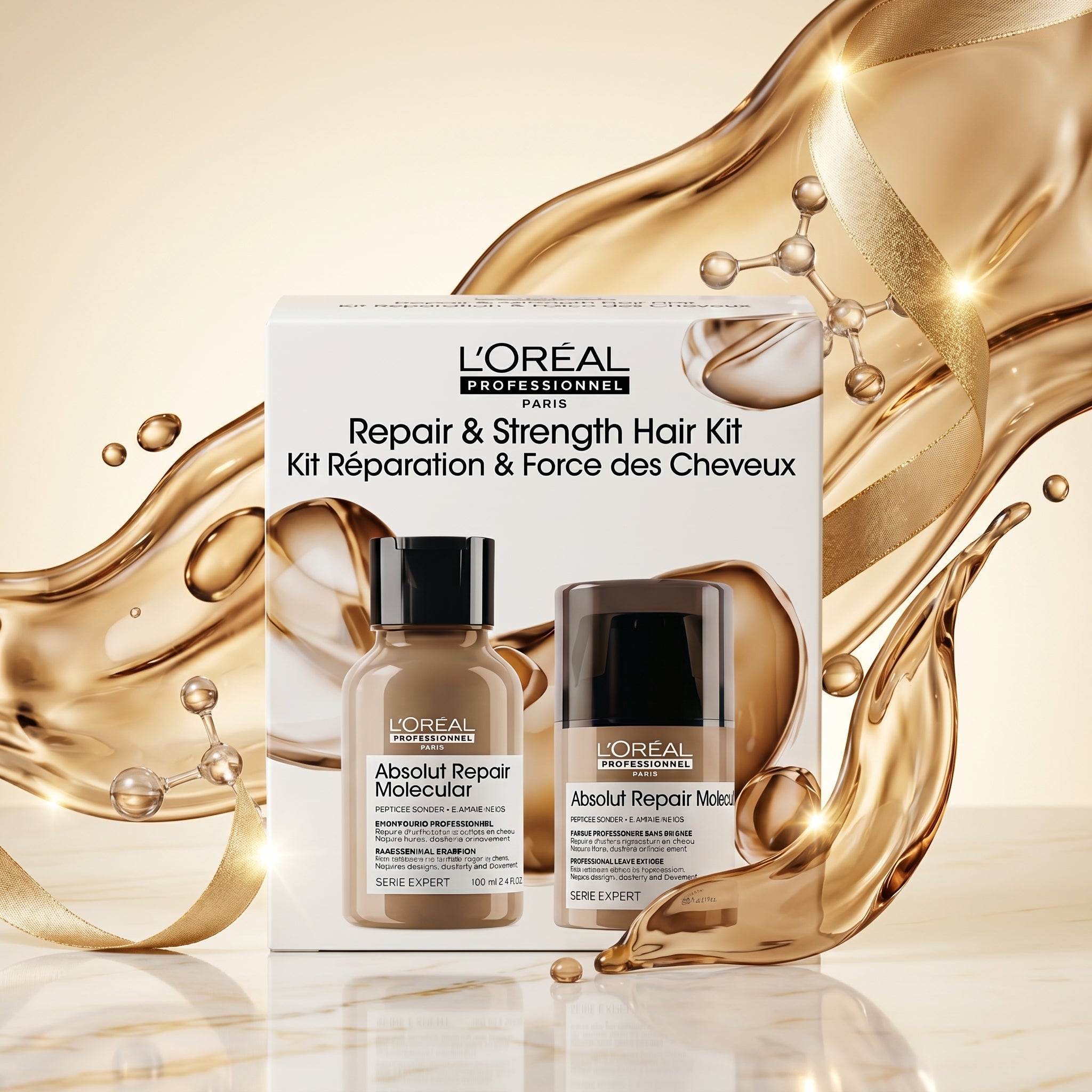 L'Oréal Professionnel Absolut Repair Molecular Pack Reparação & Força — Shampoo 100ml + Leave-in 50ml