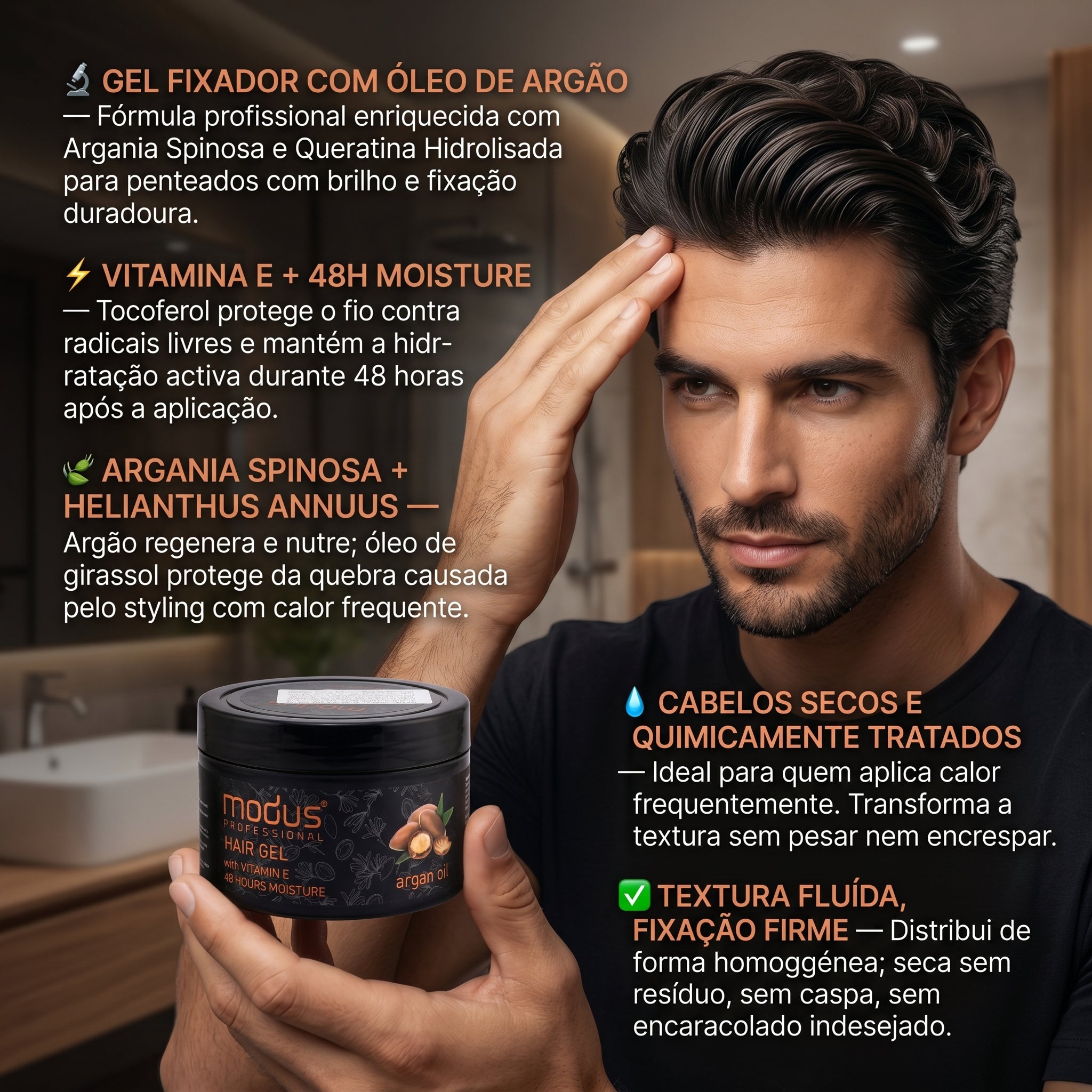 Modus Professional Hair Gel Argan Oil 450ml