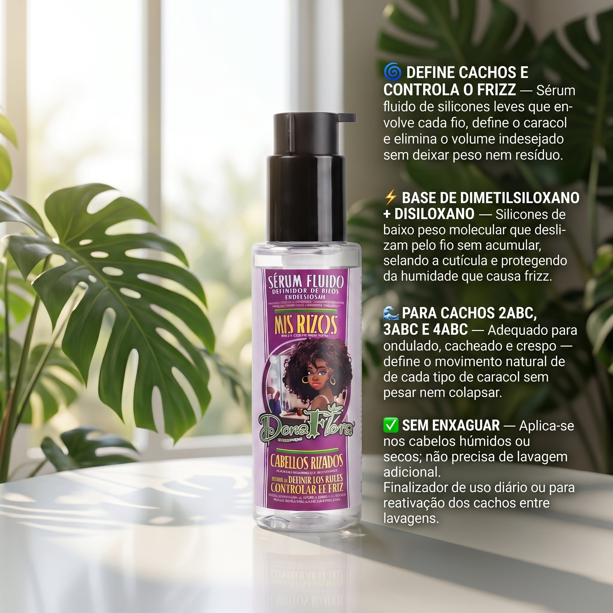 Dona Flora Mis Rizos Sérum Fluido Definidor de Cachos 100ml
