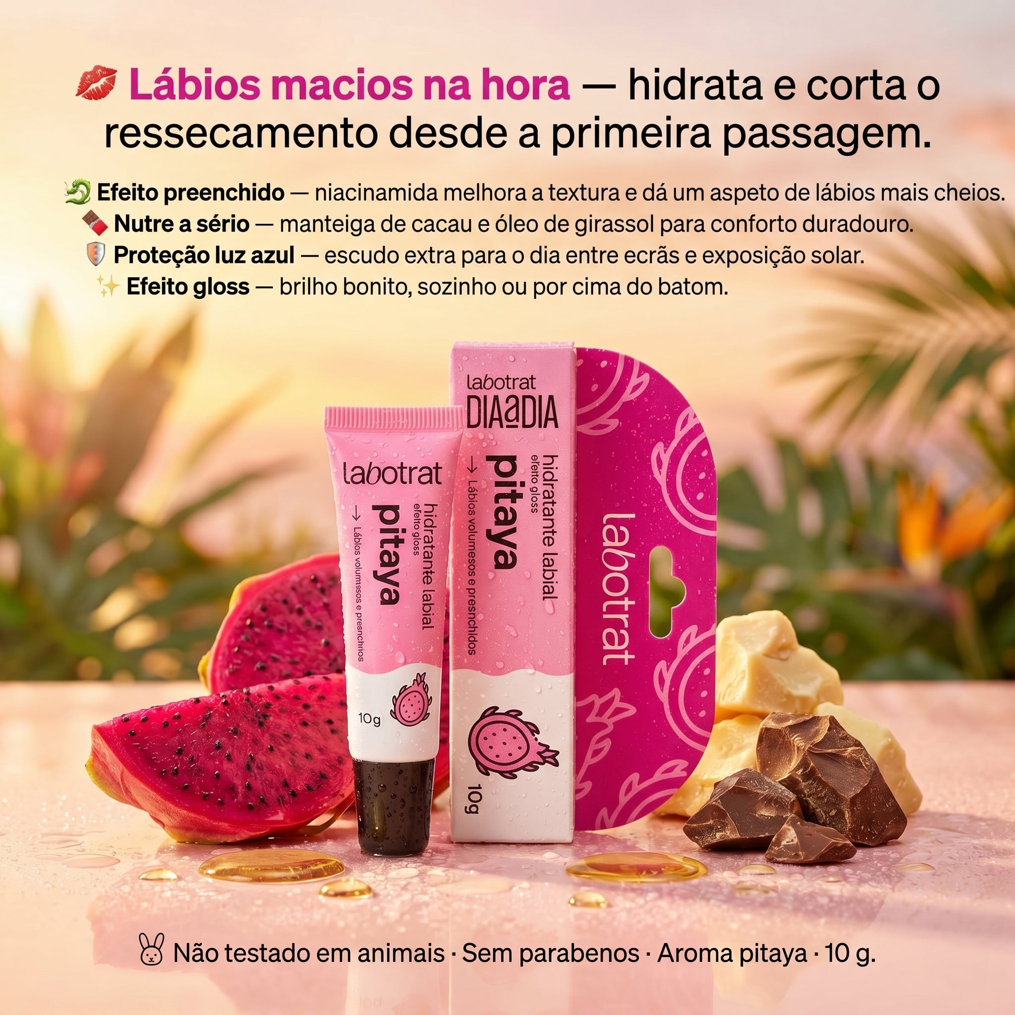 Labotrat Dia a Dia Hidratante Labial Pitaya – Efeito Gloss 10g