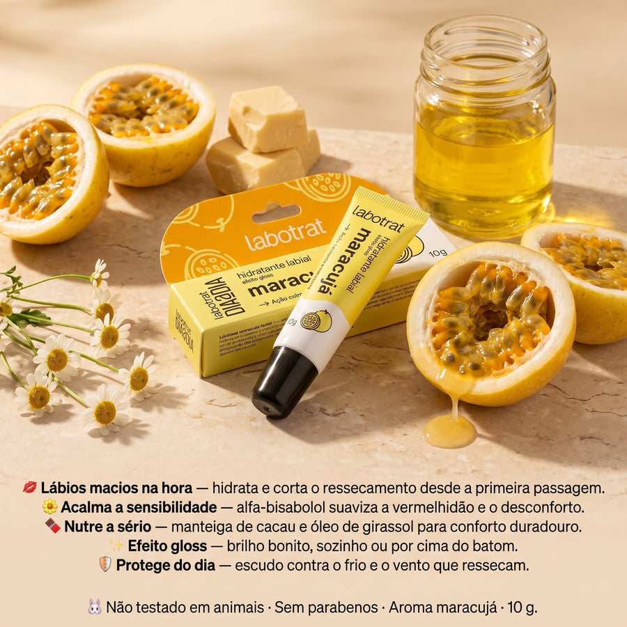 Labotrat Dia a Dia Hidratante Labial Maracujá – Efeito Gloss 10g