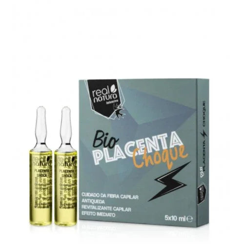 Real Natura Ampolas Bio Placenta Choque 5x10ml - Ilha dos cosméticos