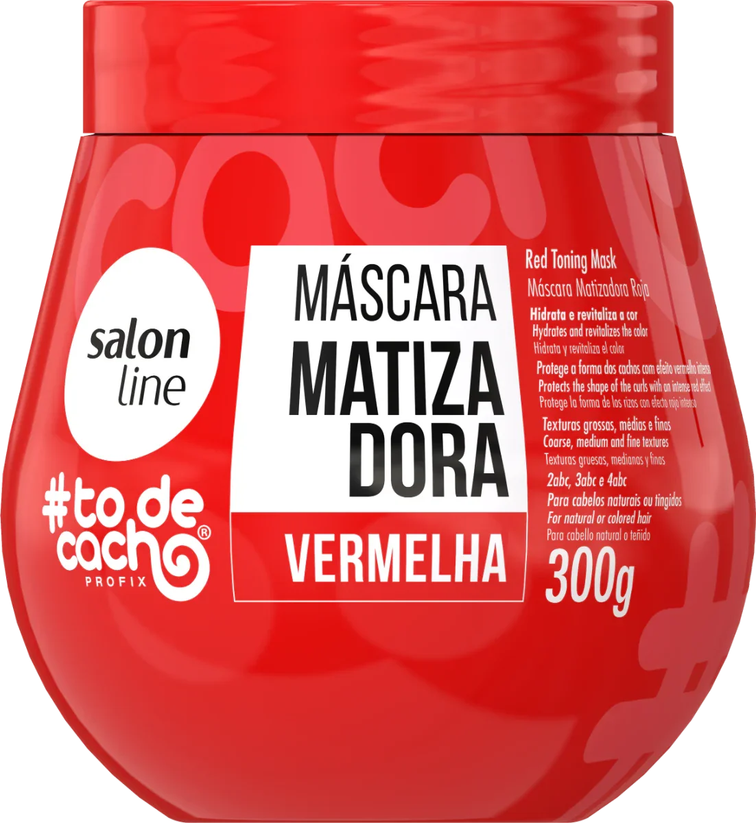 Salon Line TODECACHO Máscara Matizadora Vermelha 300g - Ilha dos cosméticos