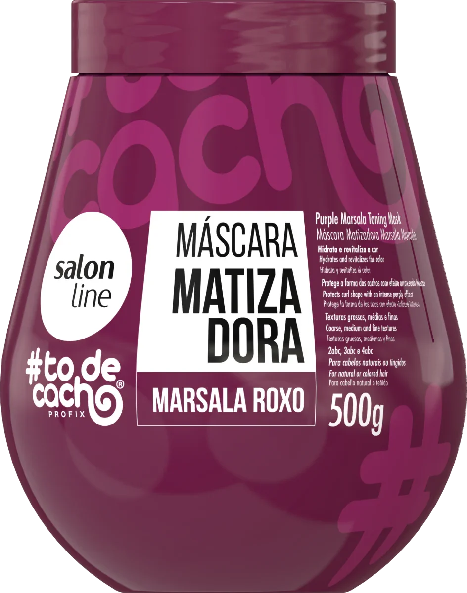 Salon Line TODECACHO Máscara Matizadora Marsala Roxo 500g - Ilha dos cosméticos