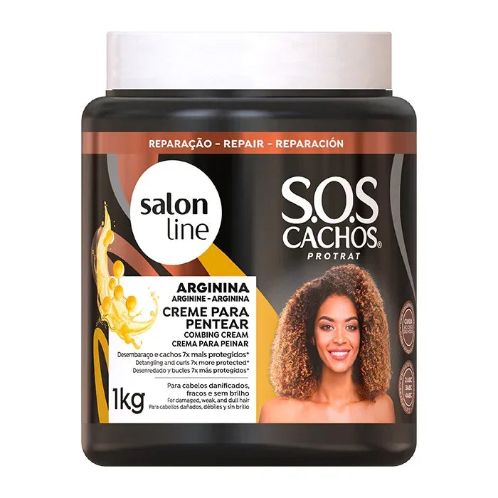 Salon Line SOS CaChos Arginina Creme Para Pentear 1Kg - Ilha dos cosméticos