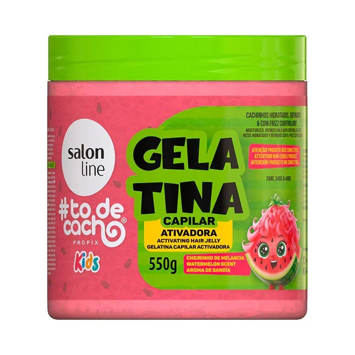 Salon Line Kids TodeCacho Melancia Gelatina Ativadora 550g - Ilha dos cosméticos