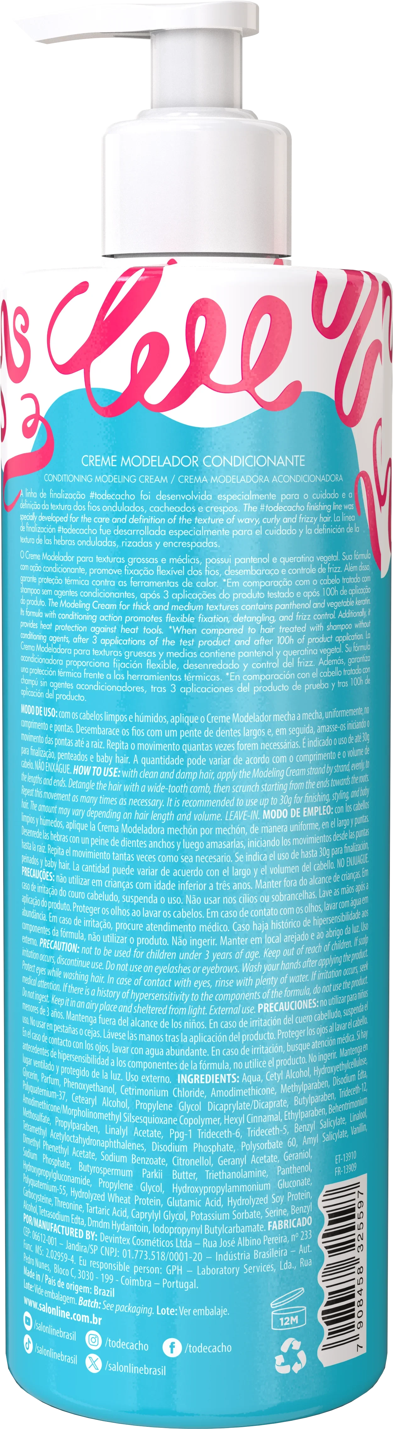 Salon Line Cachos dos Sonhos Fixação Natural 500ml