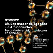 Ativo da fórmula L'Oréal Professionnel Absolut Repair Molecular: 2% de reparador de ligações e os 5 aminoácidos
