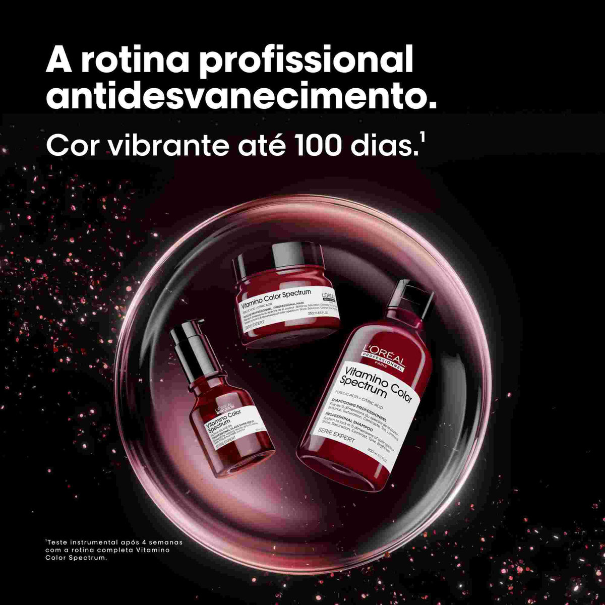 L'Oréal Professionnel Vitamino Color Spectrum shampoo, máscara e sérum, com a cor viva até 100 dias