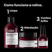 Rotina de 3 passos L'Oréal Professionnel Vitamino Color Spectrum: shampoo, máscara e sérum