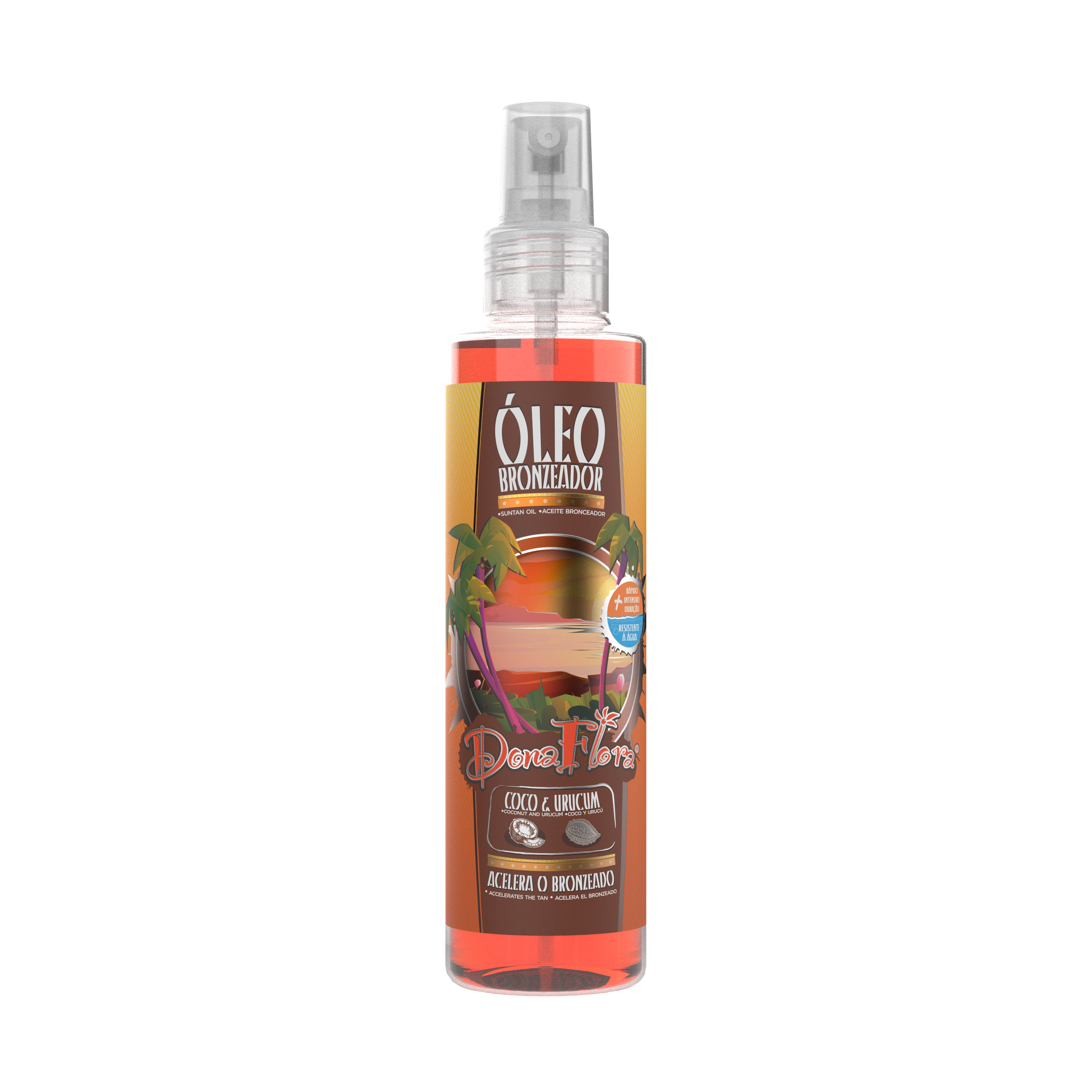 Dona Flora Óleo Bronzeador Coco & Urucum Bronzeado Acelerado 200ml