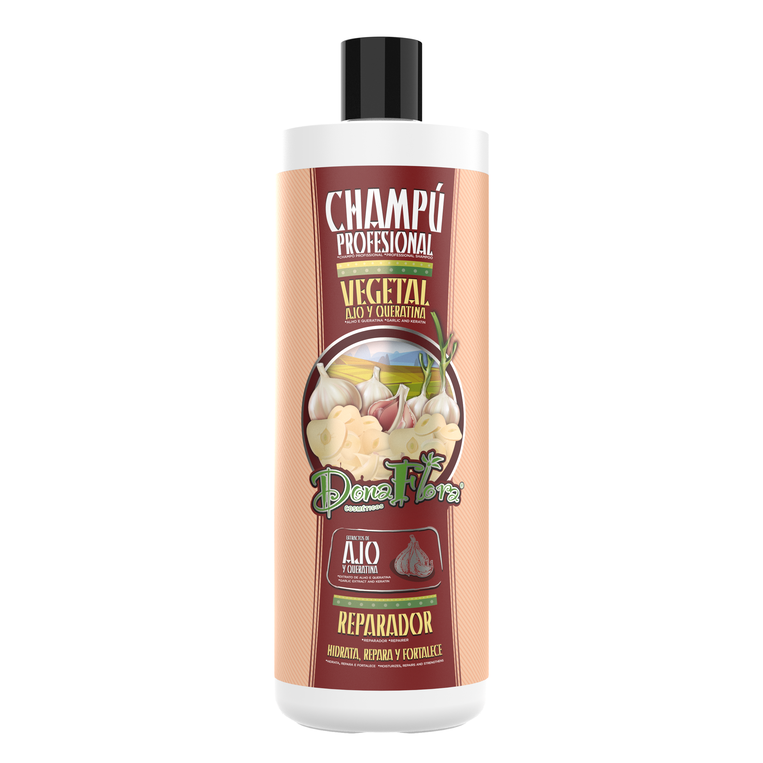 Dona Flora Alho e Queratina Shampoo Reparador 1L