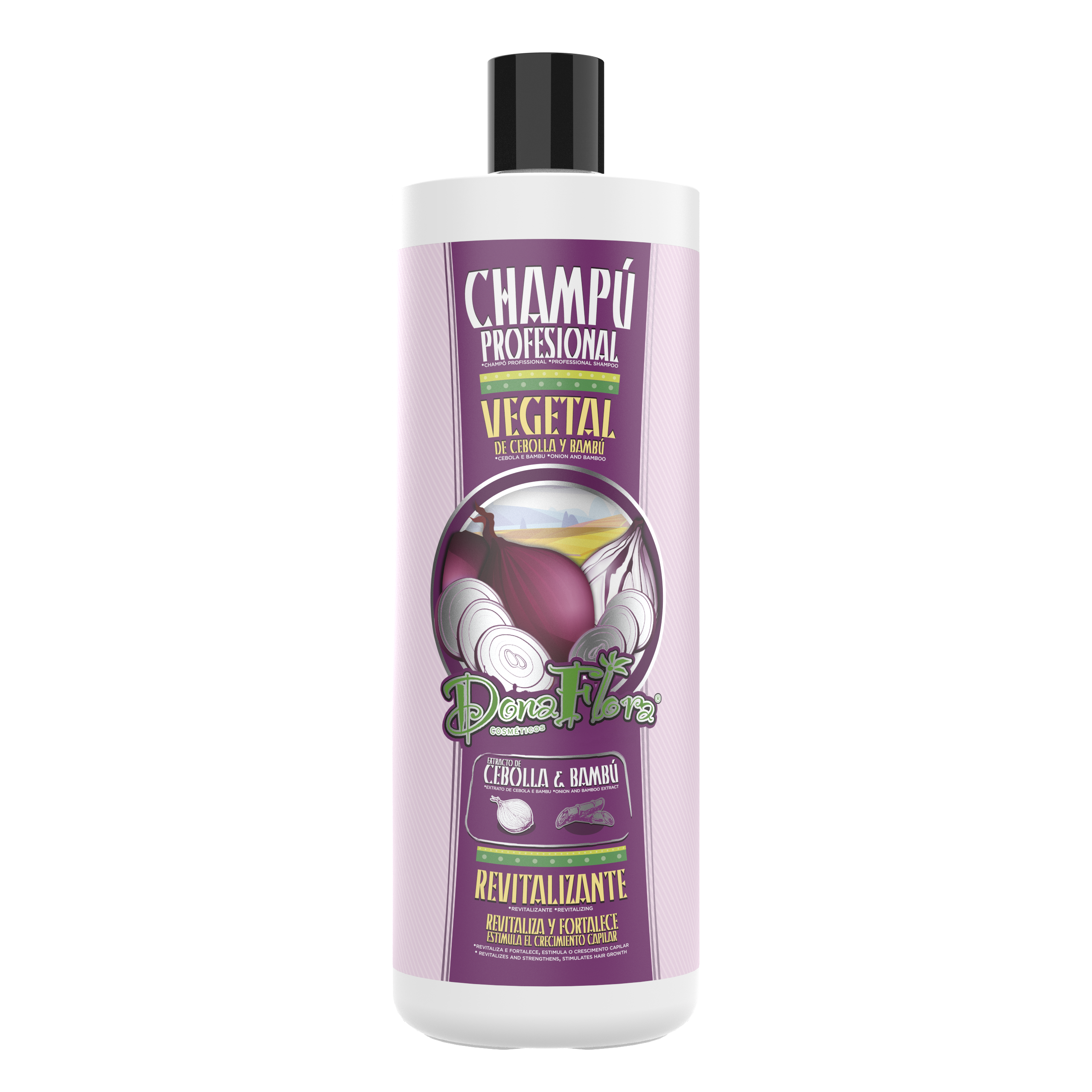 Dona Flora Cebola e Bambu Shampoo Revitalizante 1L