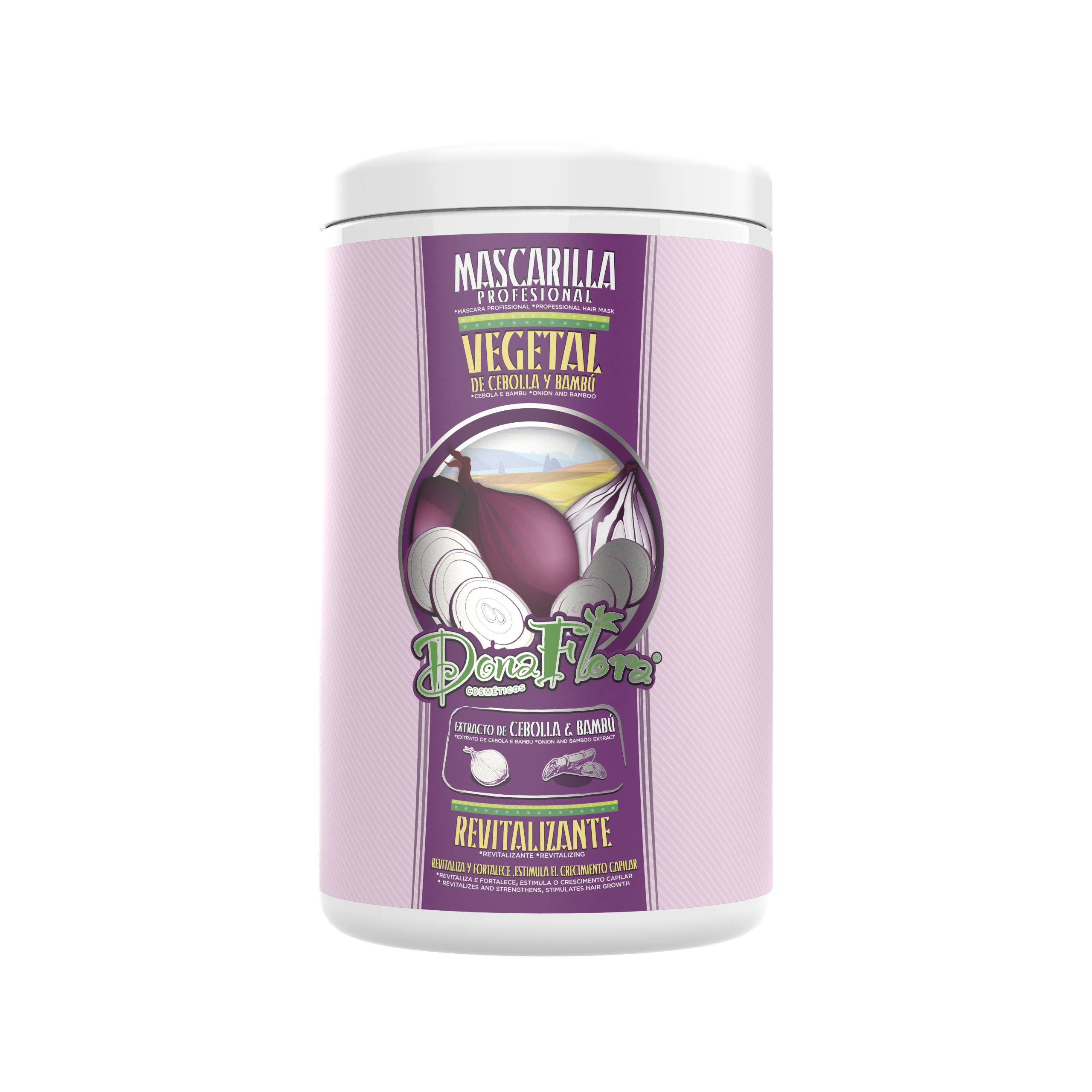 Dona Flora Cebola e Bambu Máscara Capilar Revitalizante 1kg
