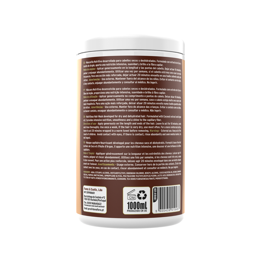 Dona Flora Coco e Argão Máscara Capilar Nutritiva 1kg