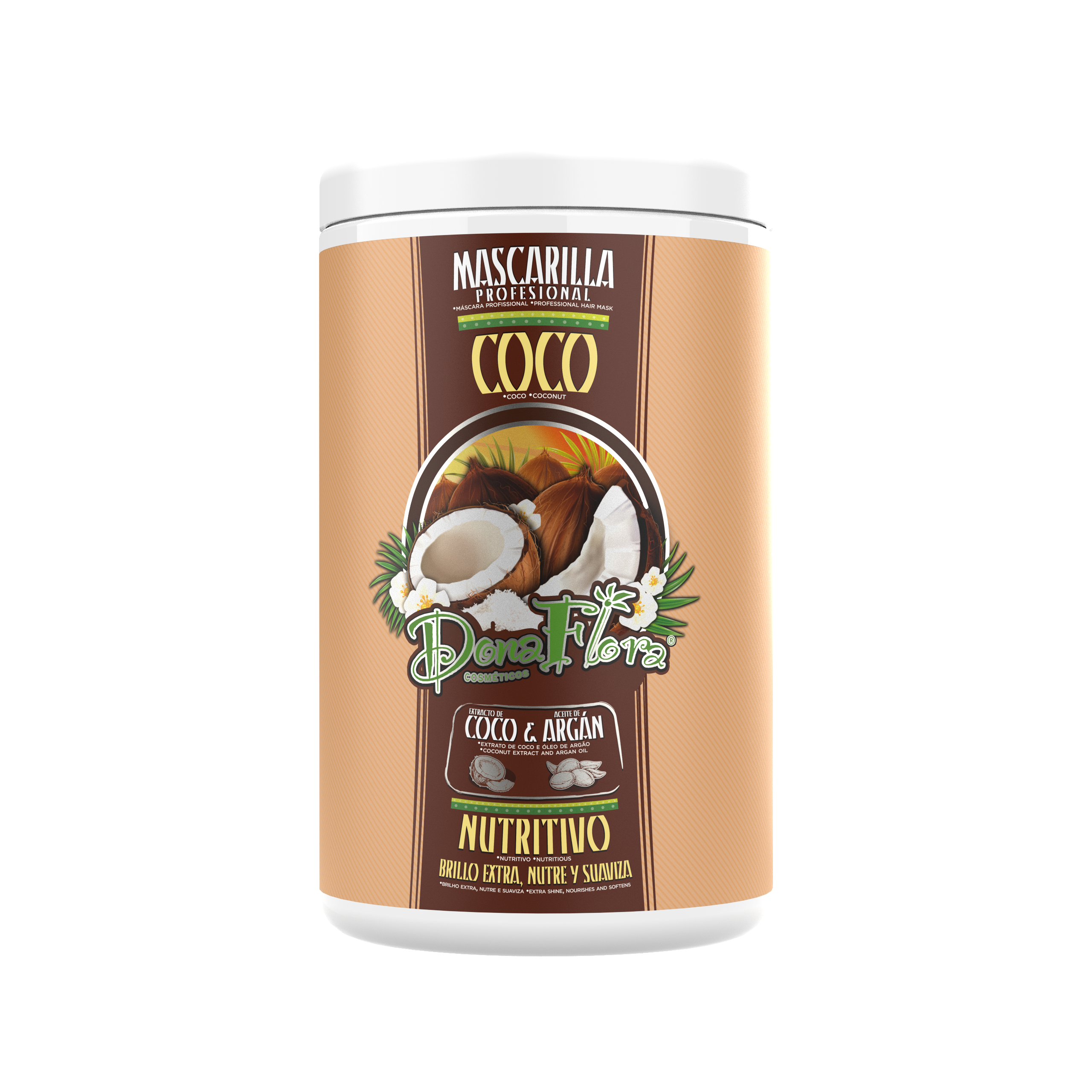 Dona Flora Coco e Argão Máscara Capilar Nutritiva 1kg