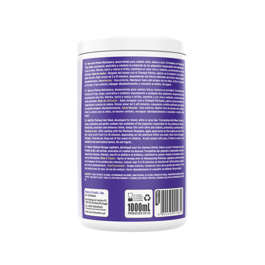 Dona Flora Platinado Máscara Matizadora & Nutrição 1kg