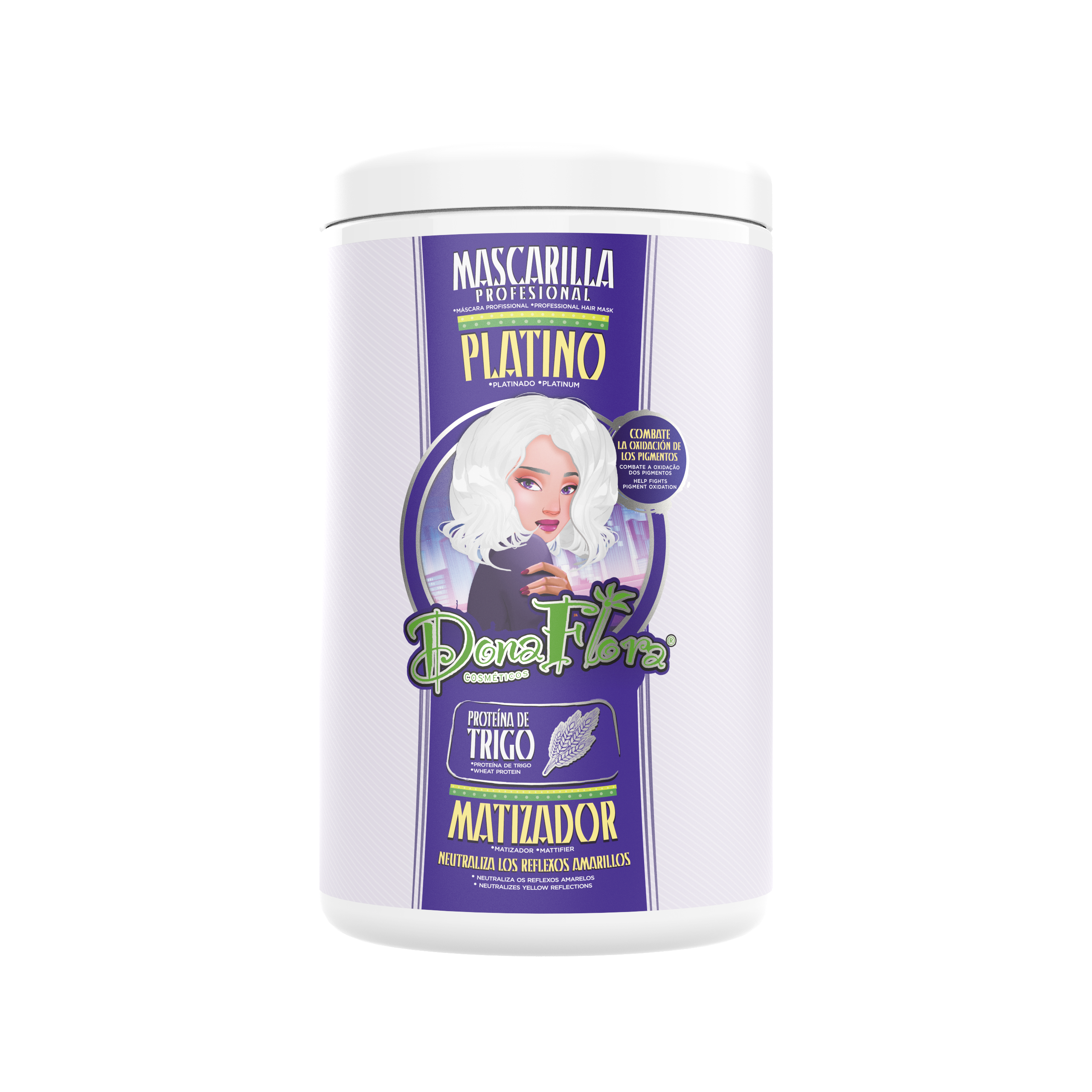 Dona Flora Platinado Máscara Matizadora & Nutrição 1kg