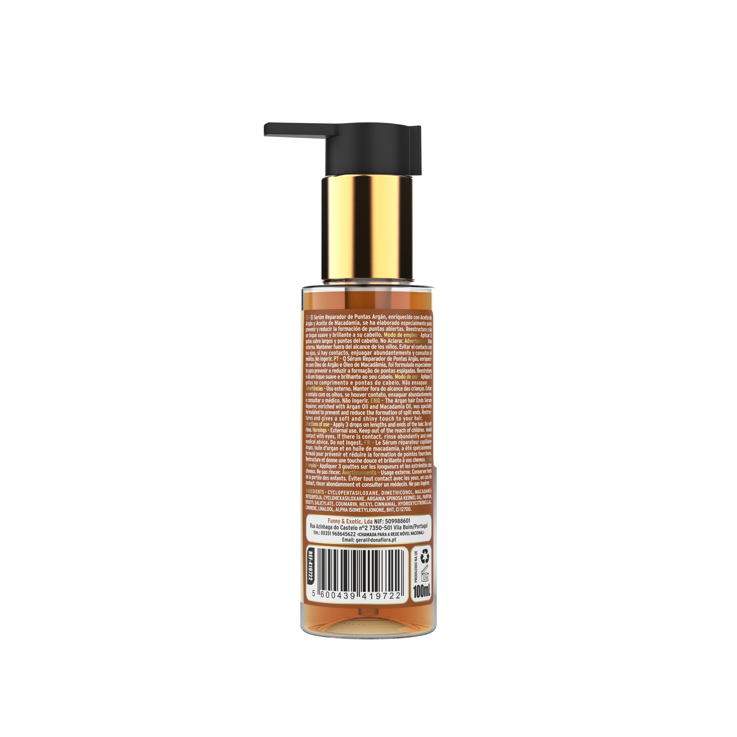 Dona Flora Argão Sérum Reparador Nutrição & Brilho 100ml