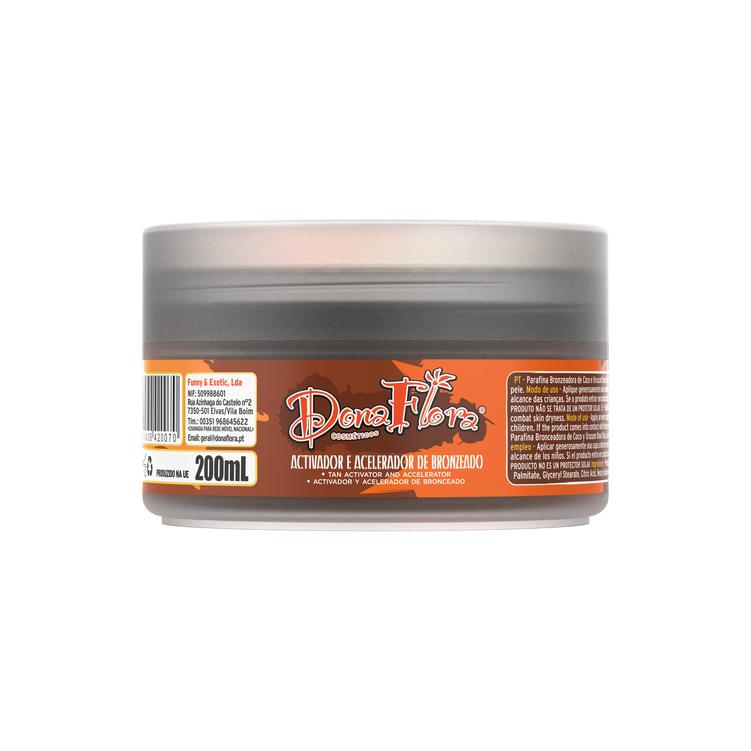Dona Flora Parafina Bronzeadora Coco & Urucum 200ml