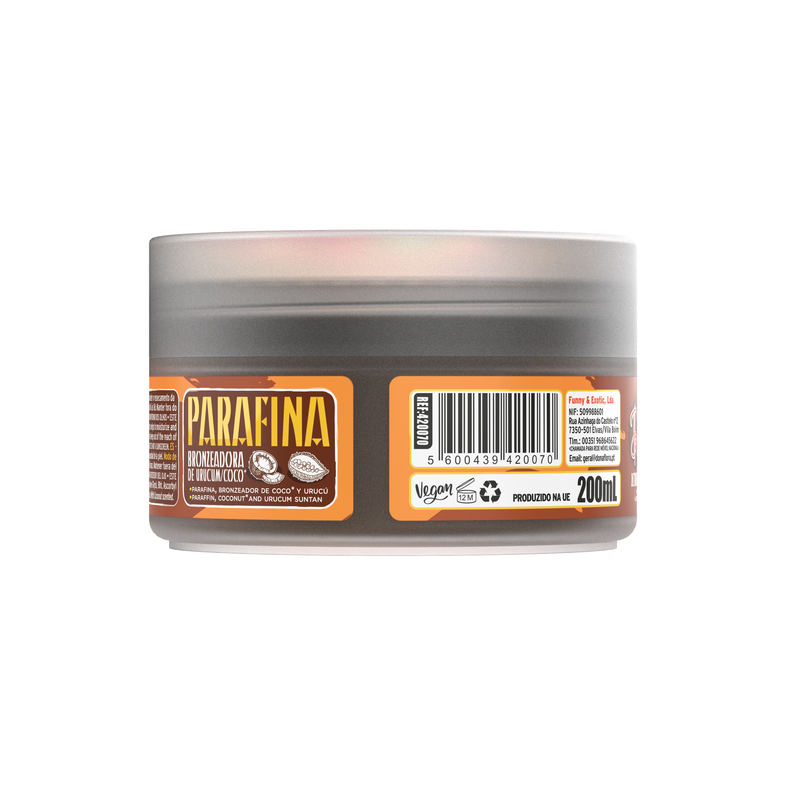 Dona Flora Parafina Bronzeadora Coco & Urucum 200ml