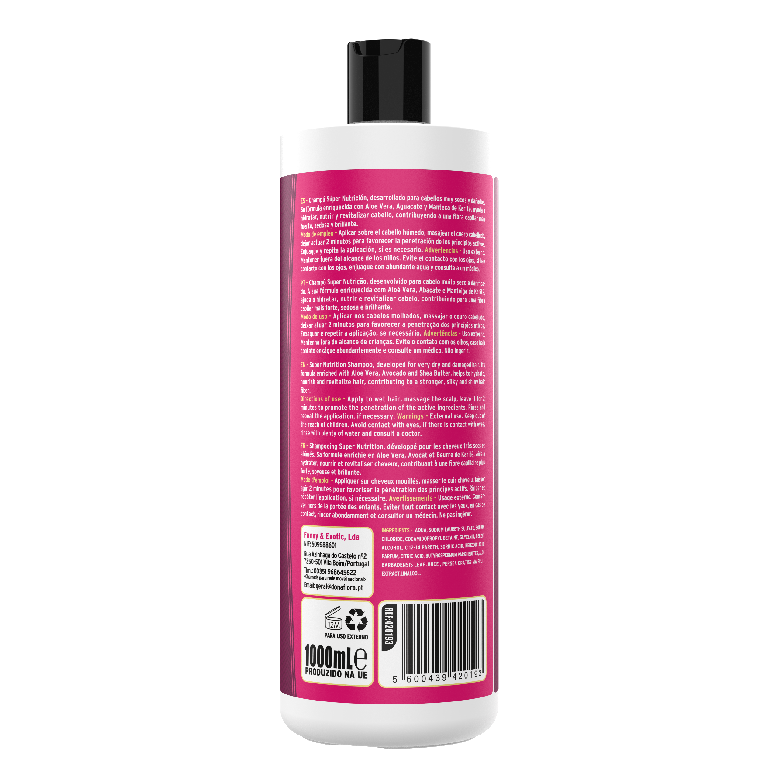 Dona Flora Super Nutrição Shampoo Nutrição & Hidratação 1L