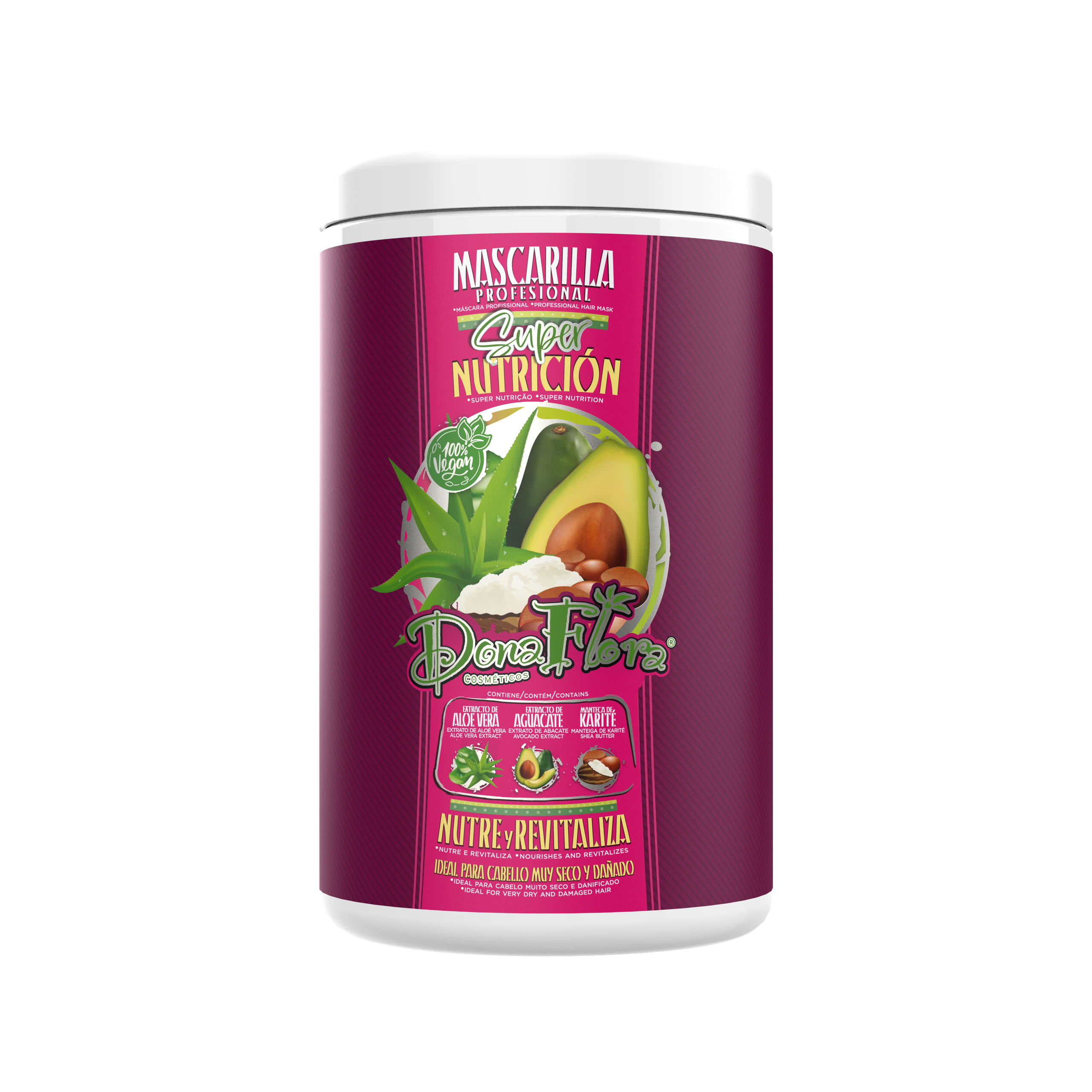Dona Flora Super Nutrição Máscara Capilar Nutrição & Hidratação 1kg