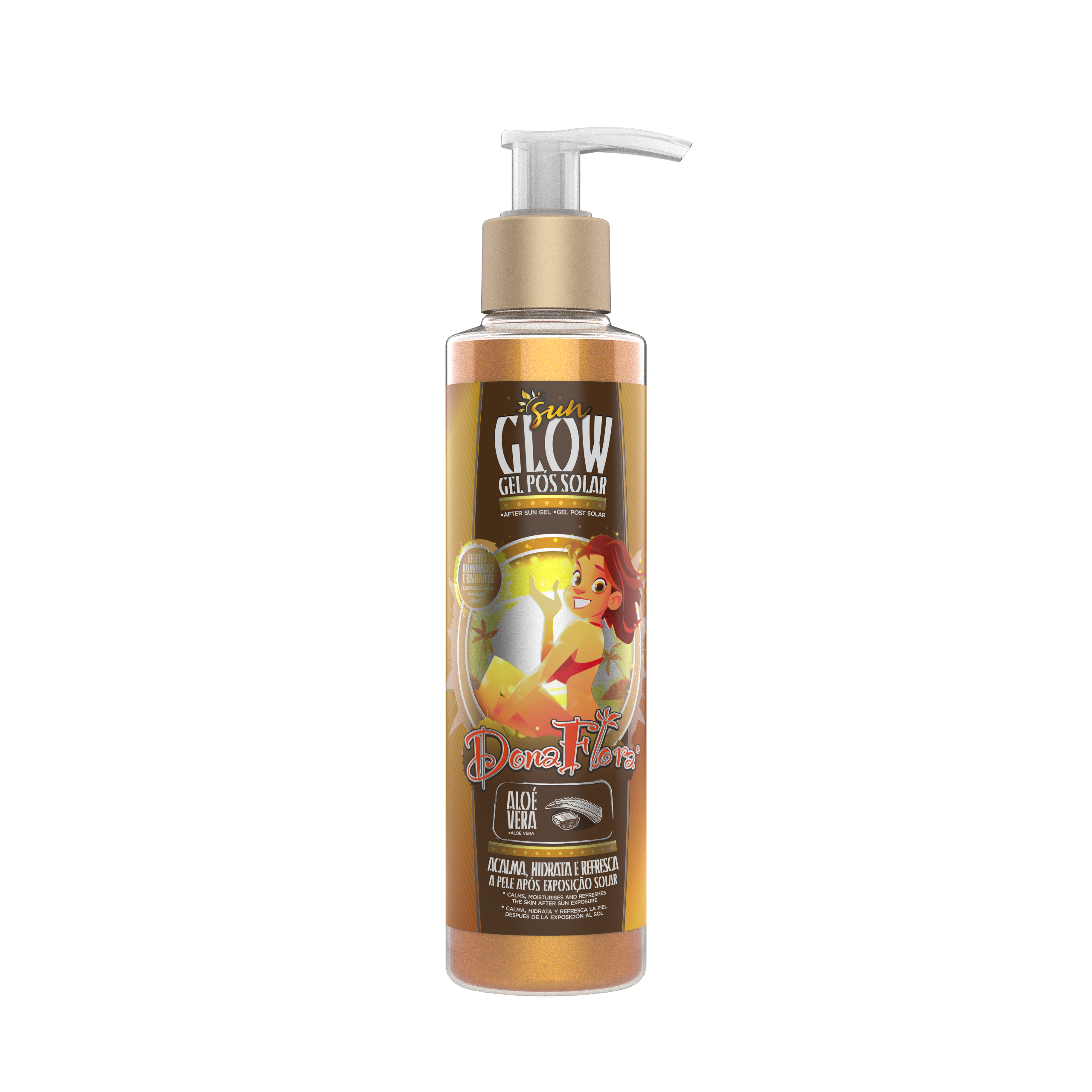 Dona Flora Sun Glow Gel Pós Solar Iluminador 200ml