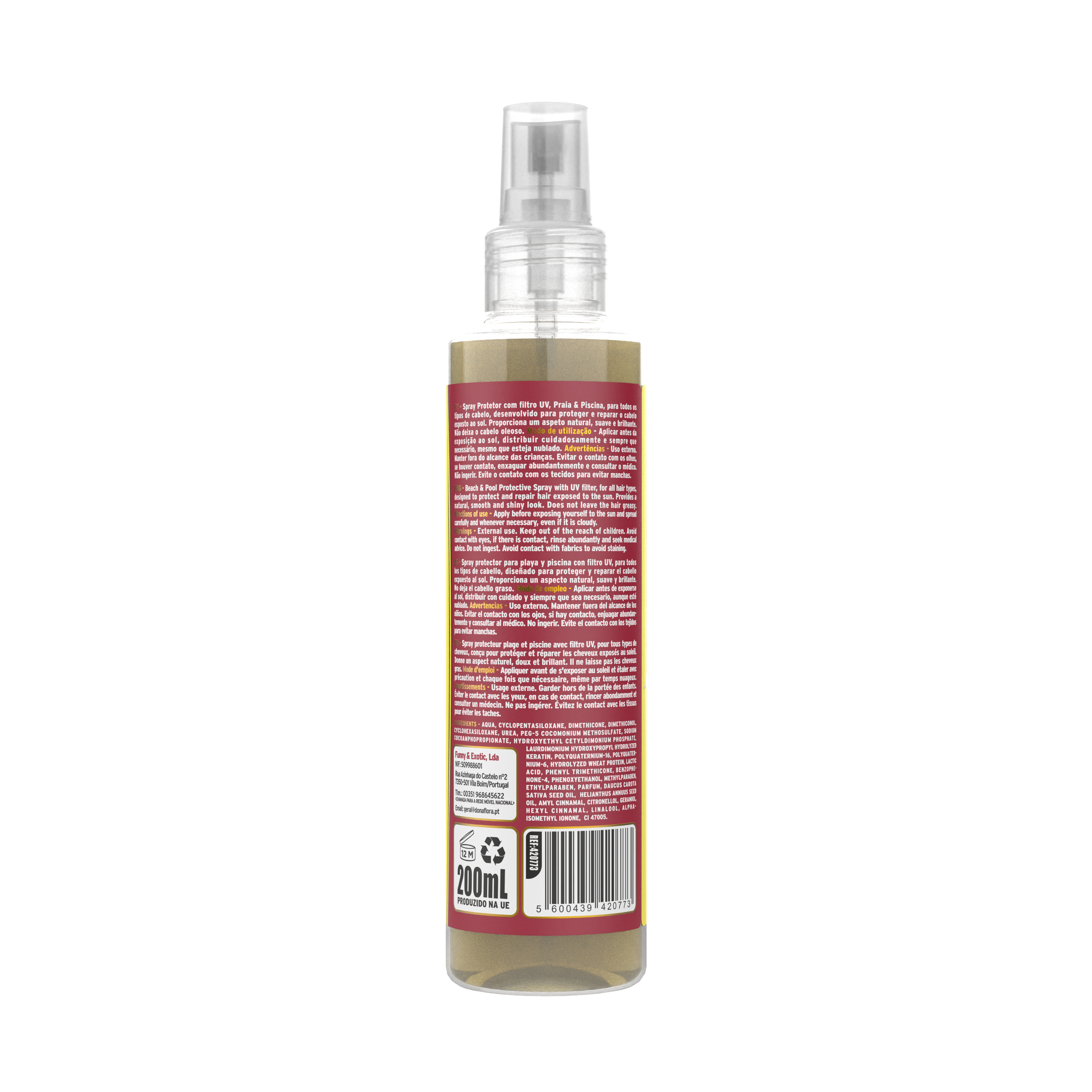 Dona Flora Spray Protetor Capilar Praia & Piscina UV 200ml