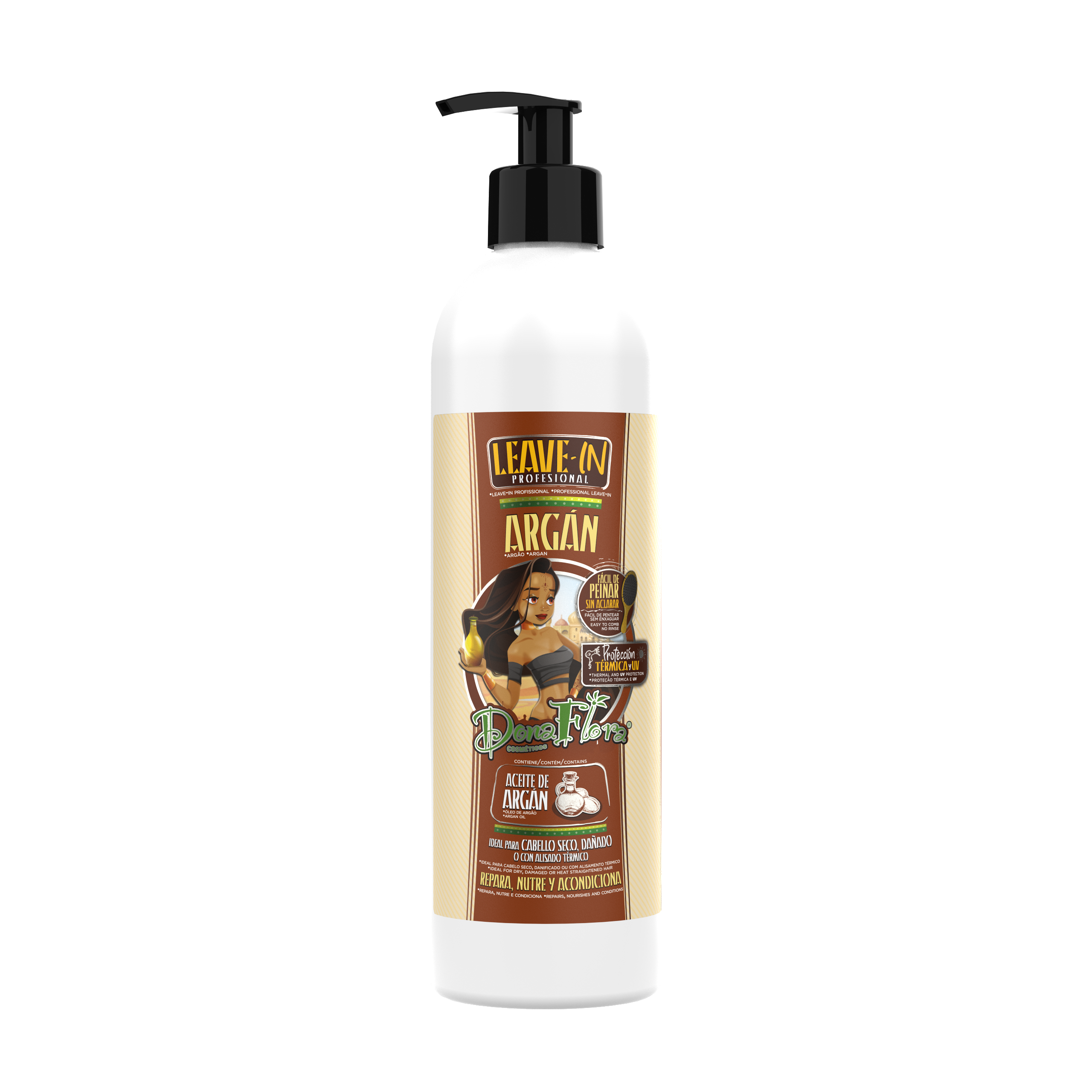 Dona Flora Argão Leave-in Nutrição & Brilho 500ml