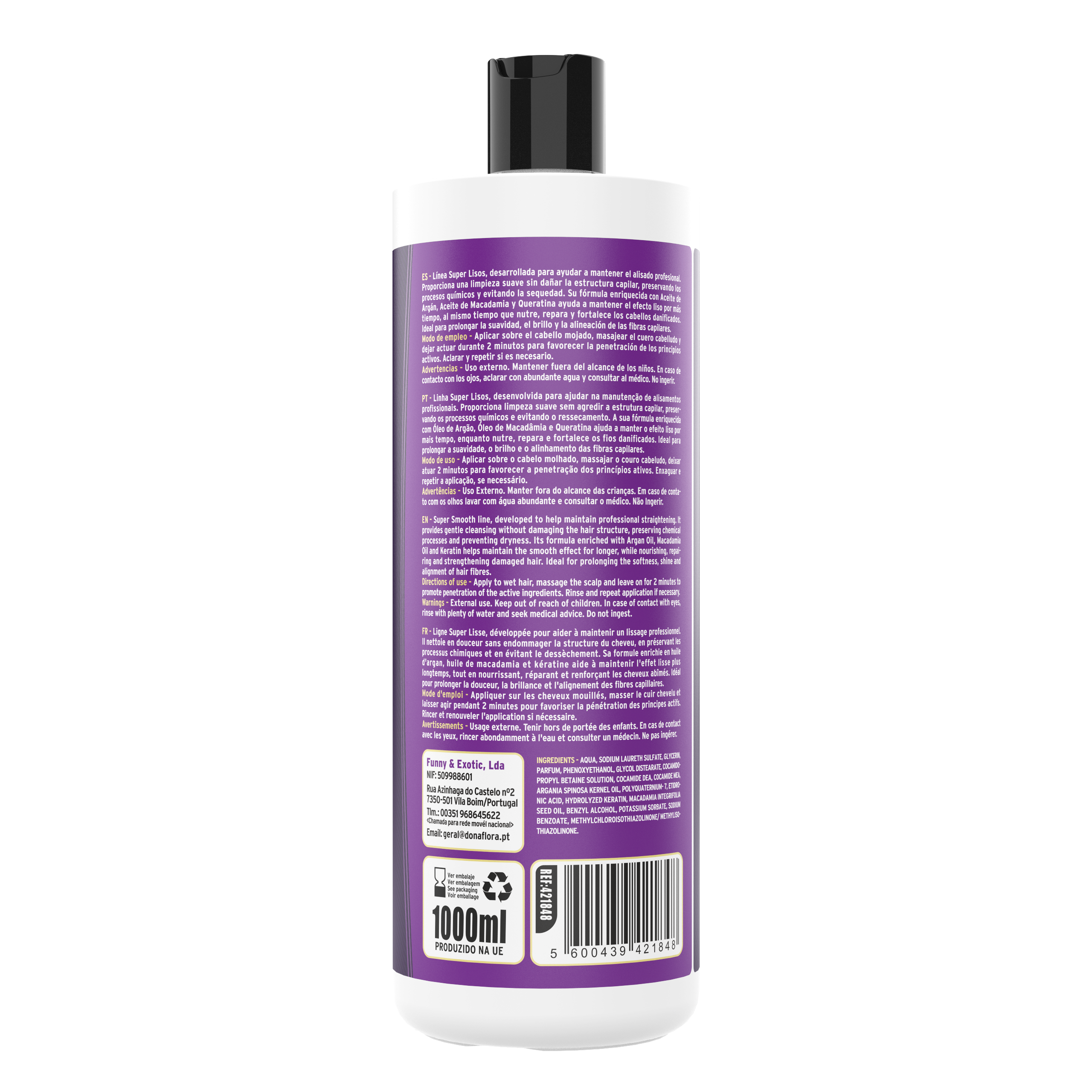 Dona Flora Super Lisos Shampoo Profissional Pós-Alisamento 1L