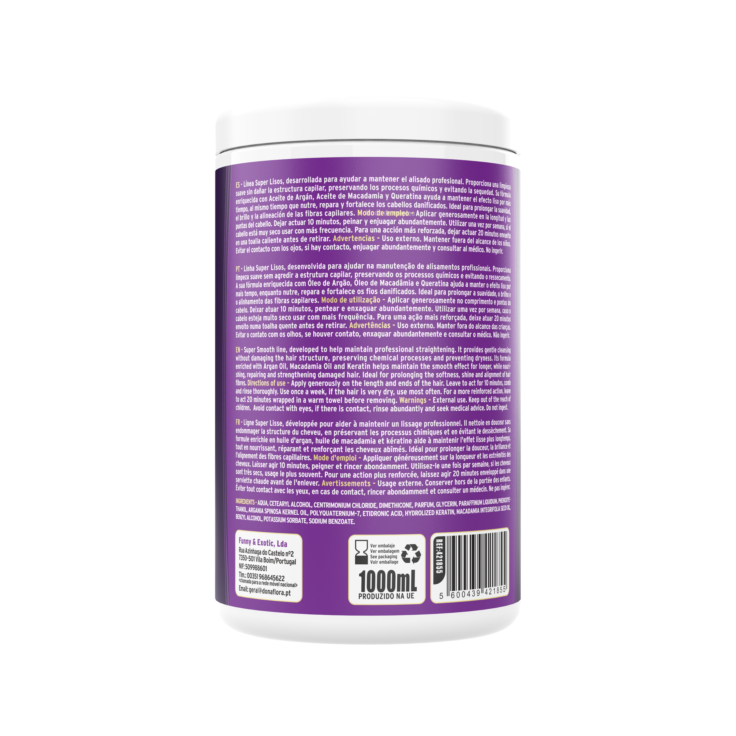 Dona Flora Super Lisos Máscara Capilar Profissional 1kg
