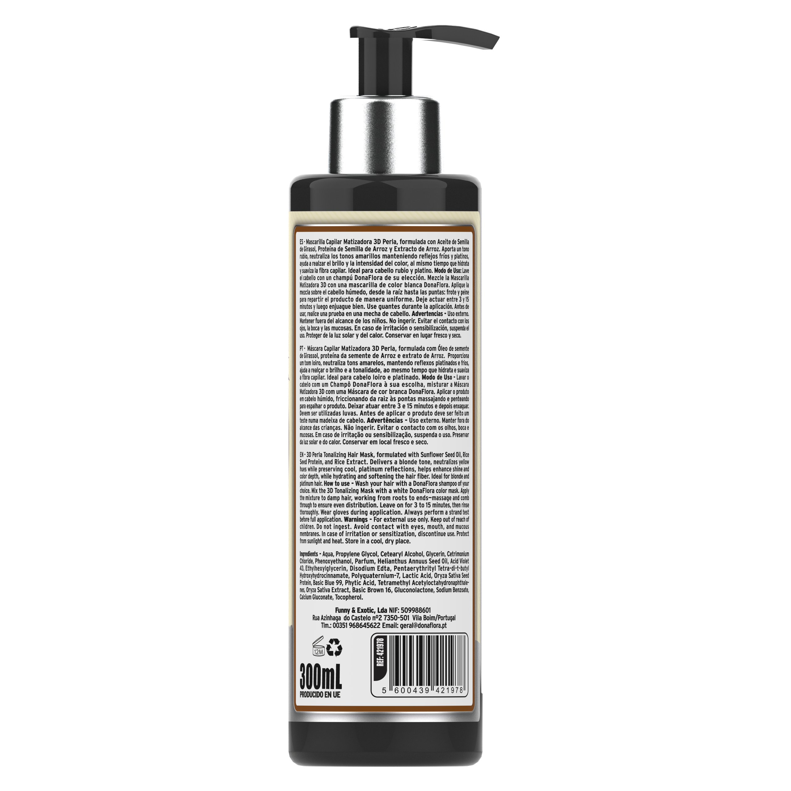 Dona Flora Matizadora 3D Pérola Pigmento & Brilho 300ml
