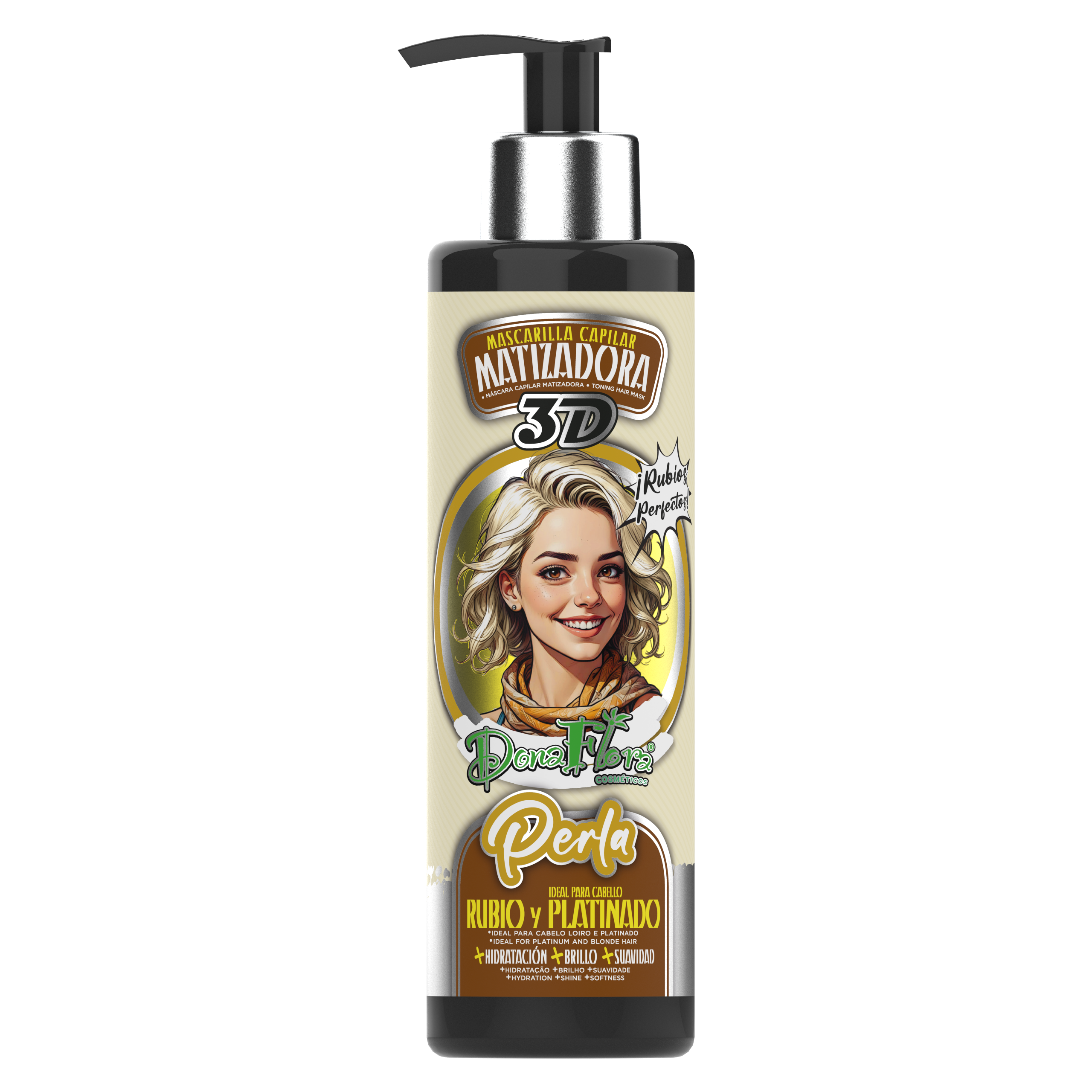 Dona Flora Matizadora 3D Pérola Pigmento & Brilho 300ml