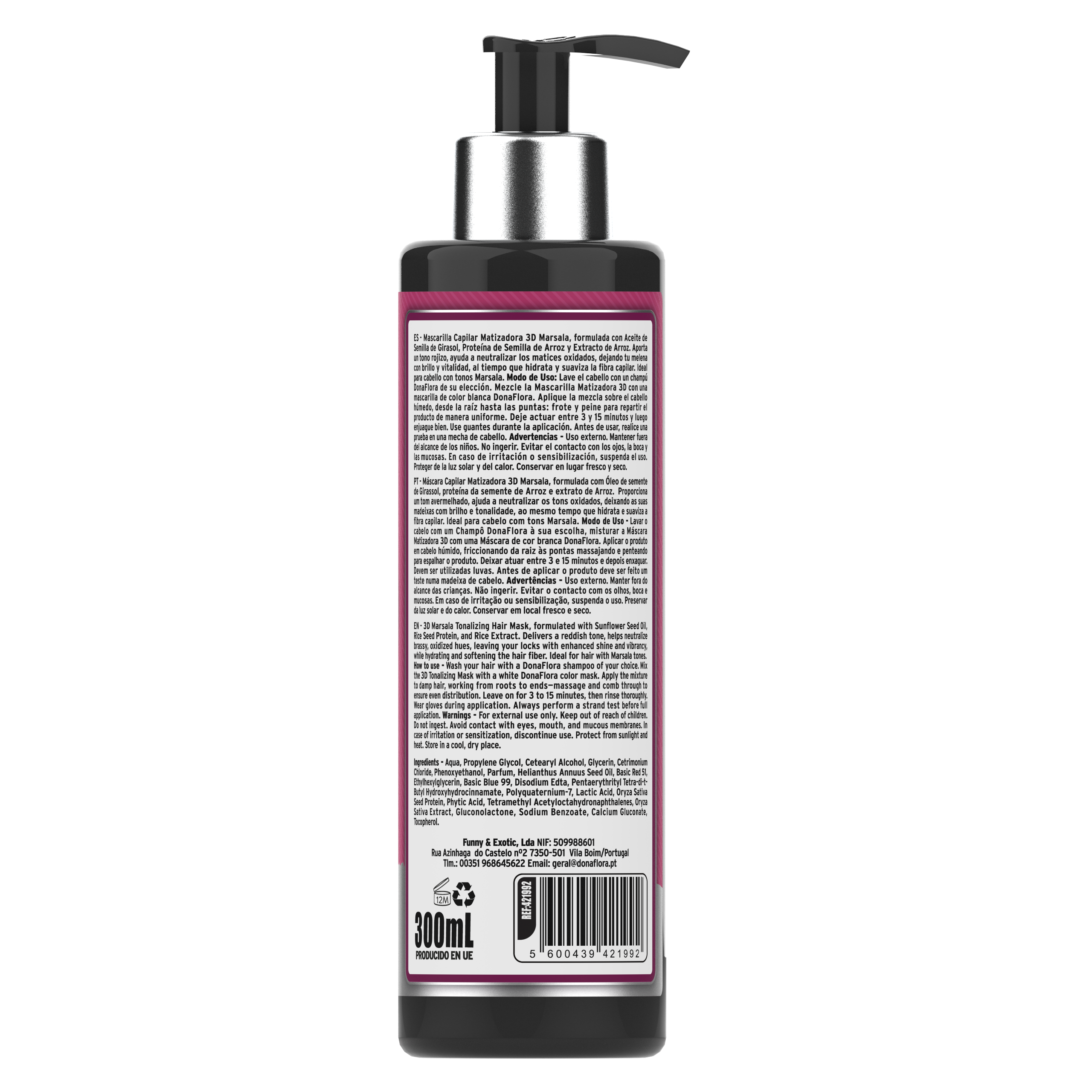 Dona Flora Matizadora 3D Marsala Pigmento & Brilho 300ml