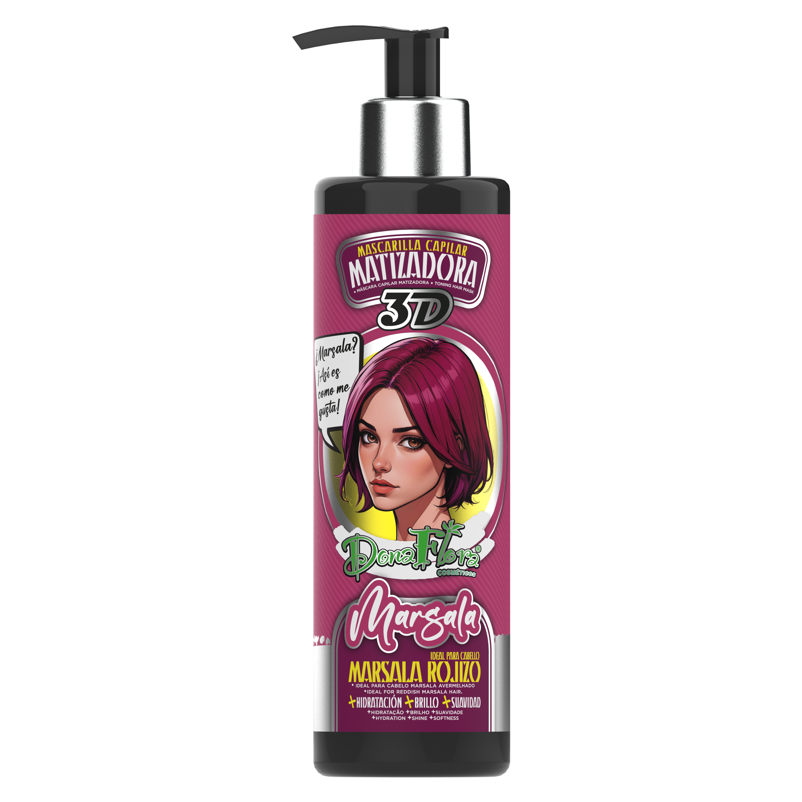 Dona Flora Matizadora 3D Marsala Pigmento & Brilho 300ml