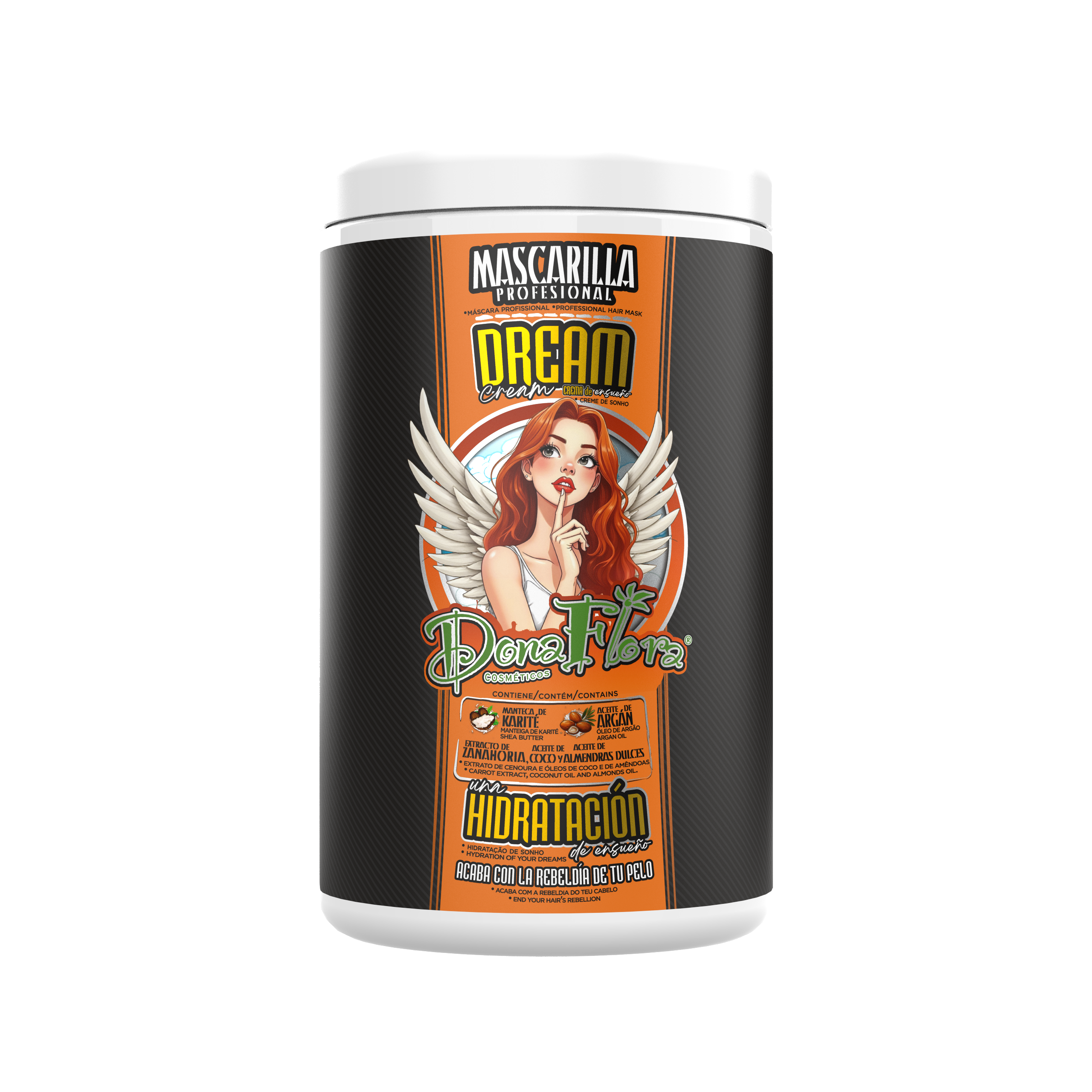 Dona Flora Dream Cream Máscara Capilar Profissional Super Hidratante 1000ml