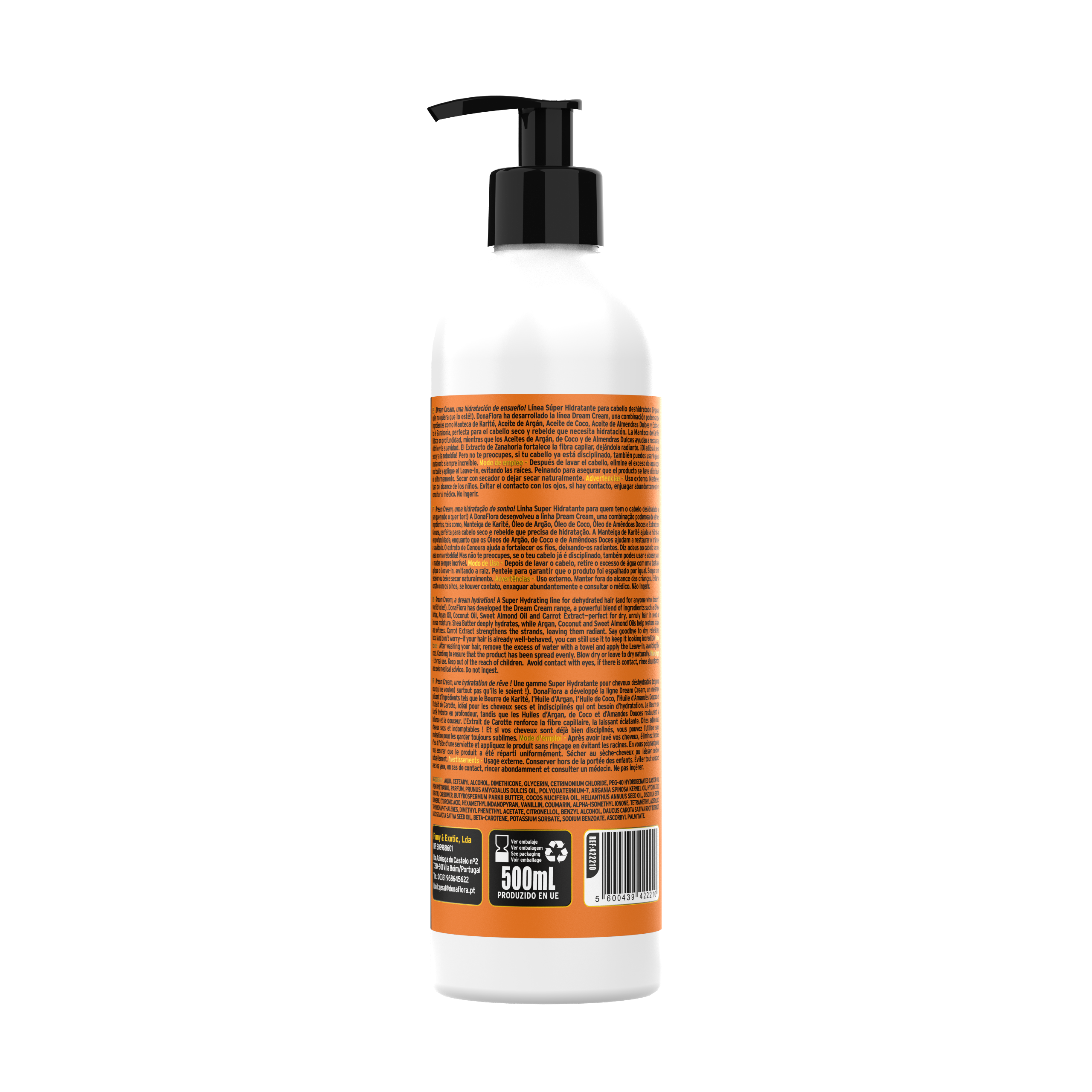 Dona Flora Dream Cream Leave-In Profissional Super Hidratante 500ml