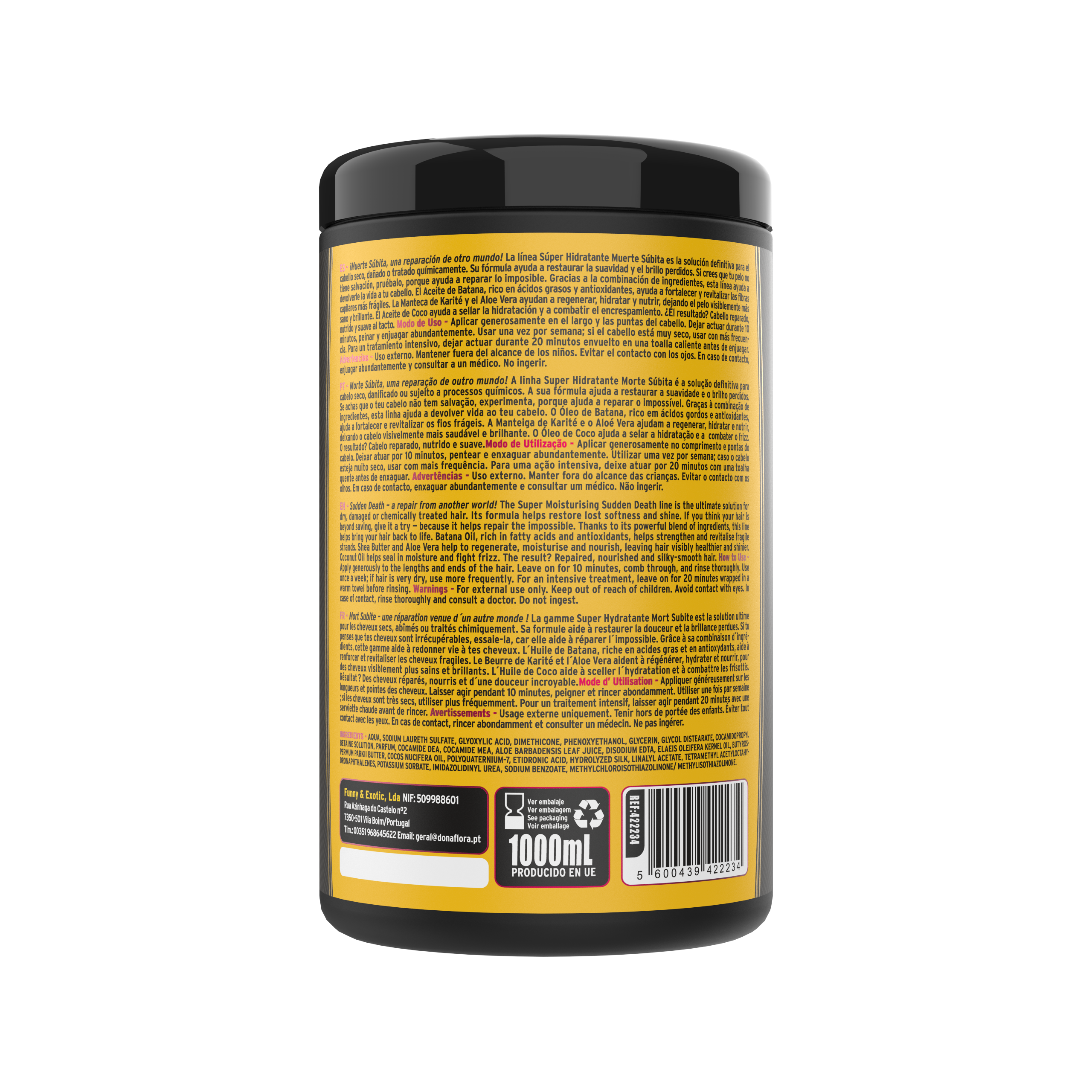 Dona Flora Muerte Súbita Máscara Capilar Super Hidratante 1000ml