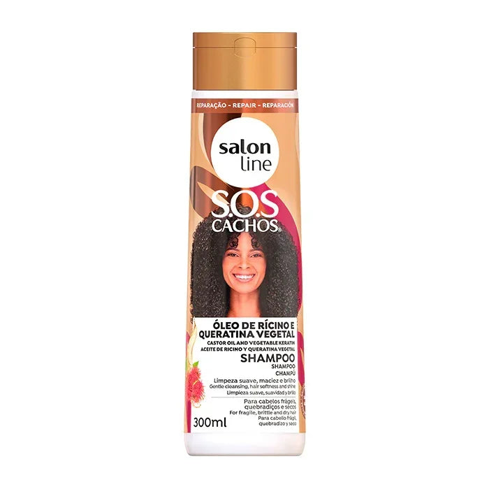 Salon Line SOS Cachos Rícino e Queratina Shampoo 300ml - Ilha dos cosméticos