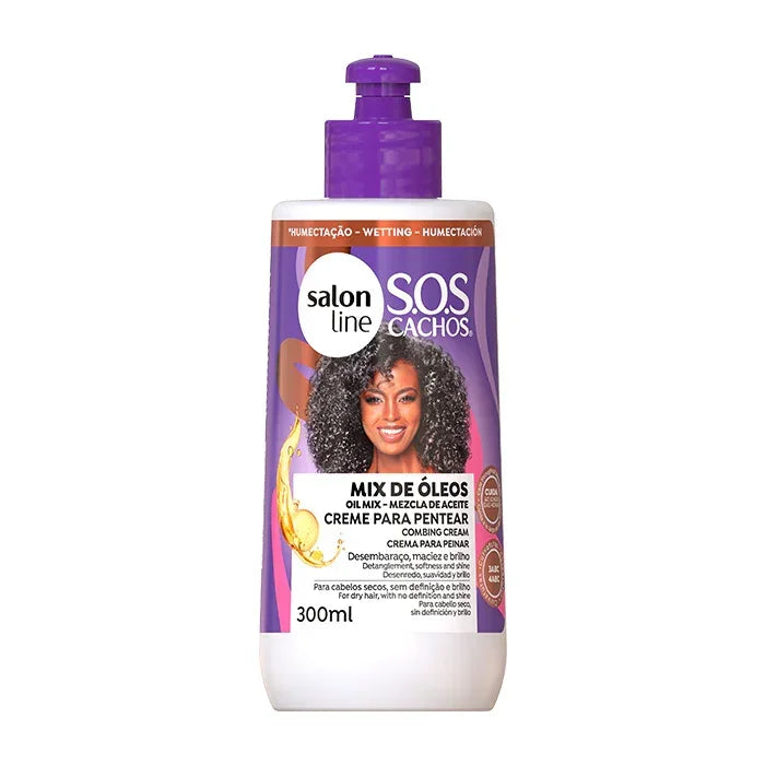 Salon Line SOS Cachos Mix de Óleos Creme Para Pentear 300ml - Ilha dos cosméticos
