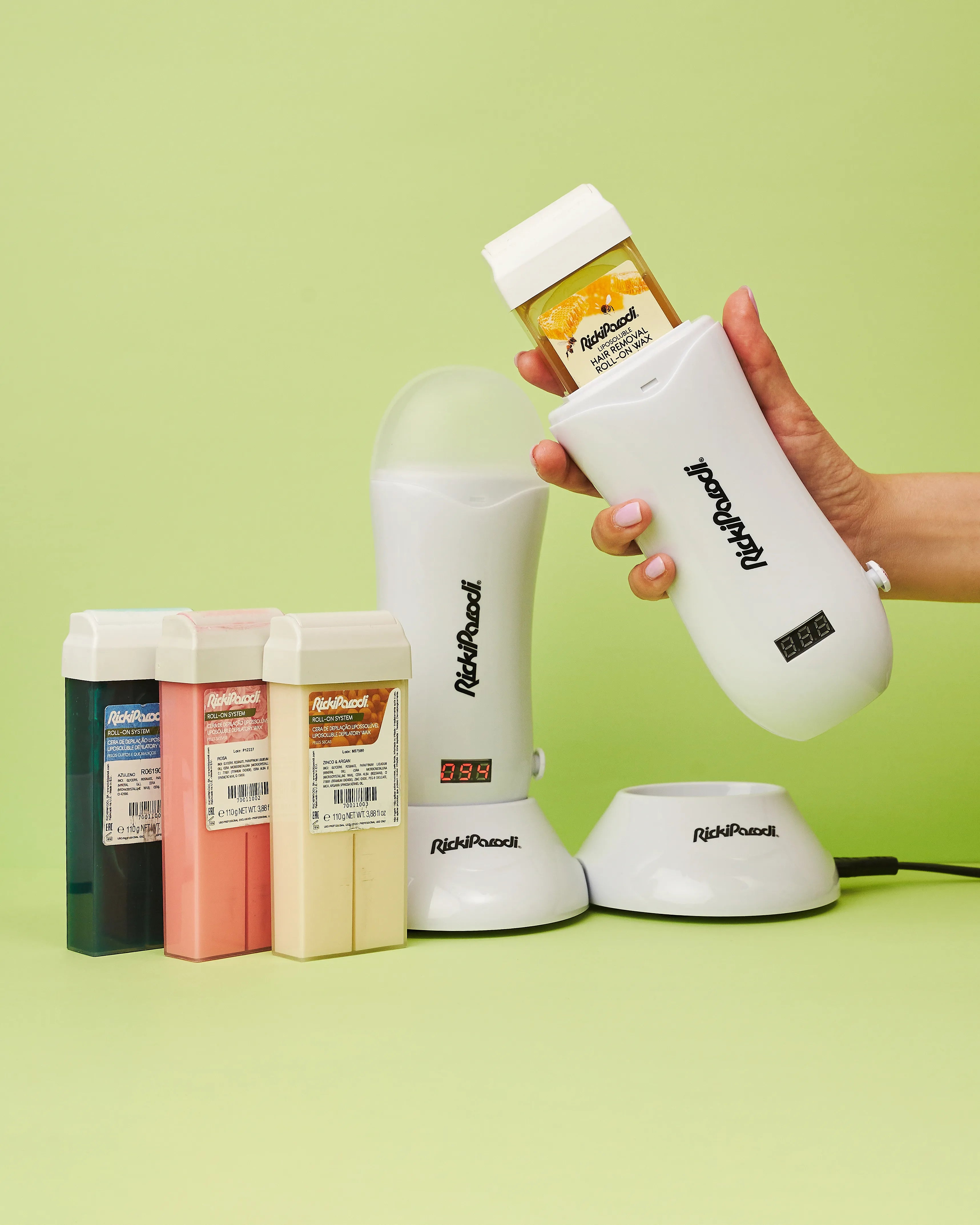 RickiParodi Pr1me — Depiladora Digital Roll-On com Base Modular