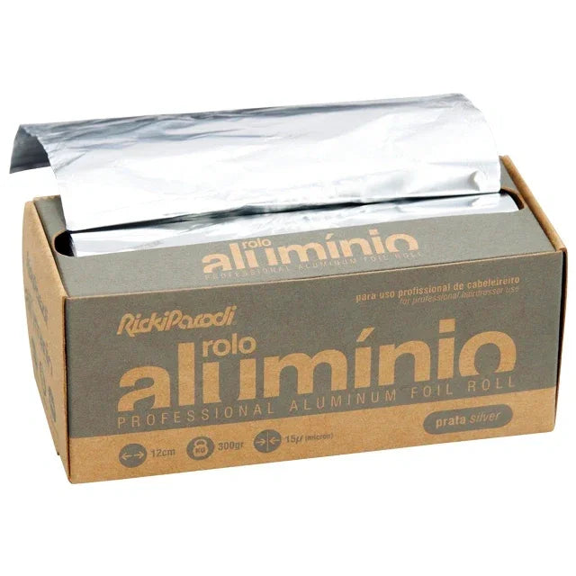RickiParodi Alumínio em Rolo para Madeixas Prata 12 cm 300 gr