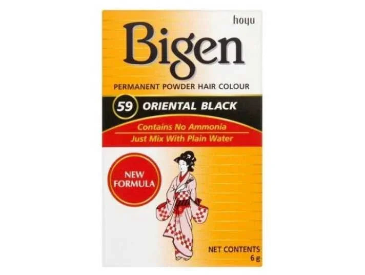 Bigen Coloração Permanente Em Pó Preto Oriental 59 - Ilha dos cosméticos
