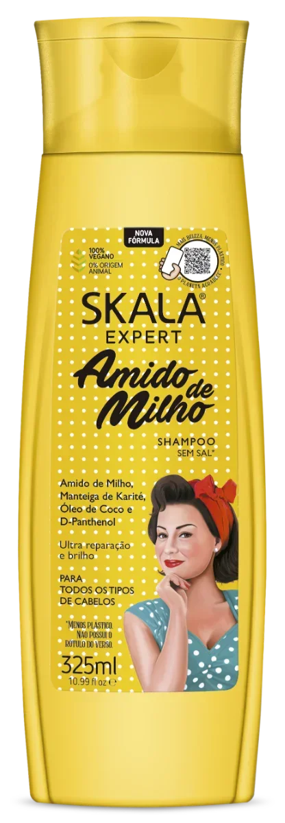 Skala Amido de Milho Shampoo 325ml - Ilha dos cosméticos