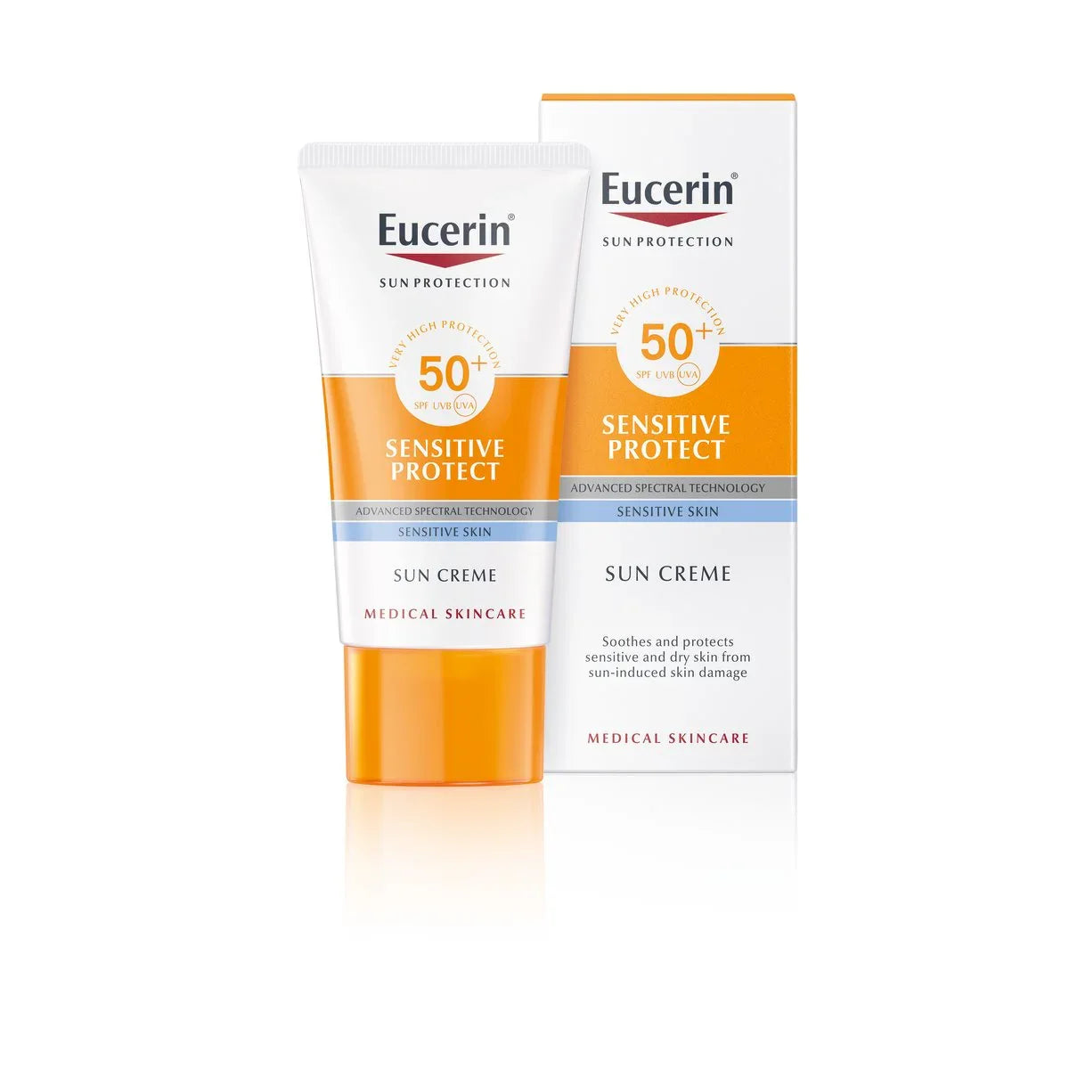 Eucerin Sensitive Protect Protetor Solar Rosto SPF50+ 50ml - Ilha dos cosméticos